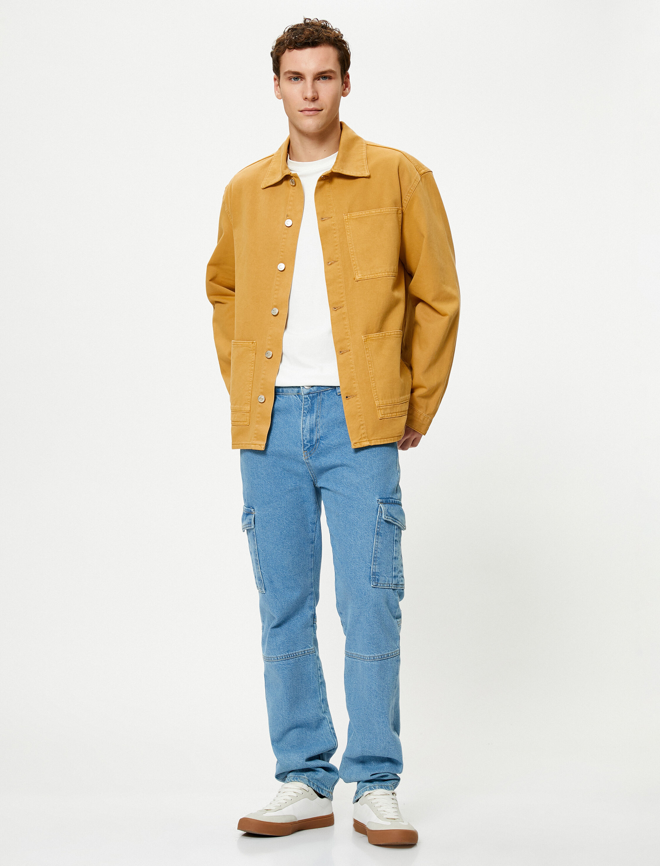   Gömlek Ceket Klasik Yaka Cep Detaylı Düğmeli