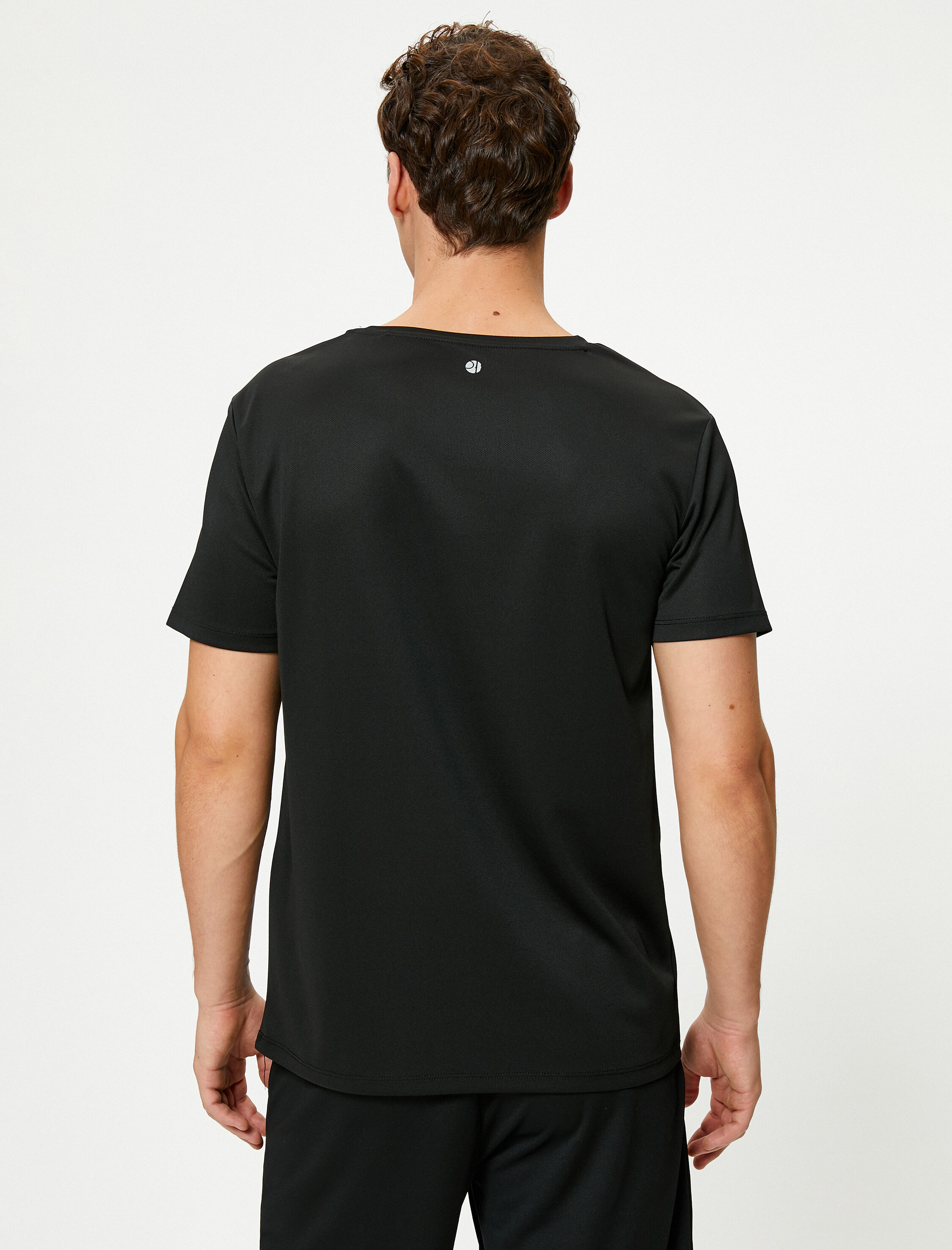   Spor Tişört Slogan Baskılı Bisiklet Yaka Kısa Kollu