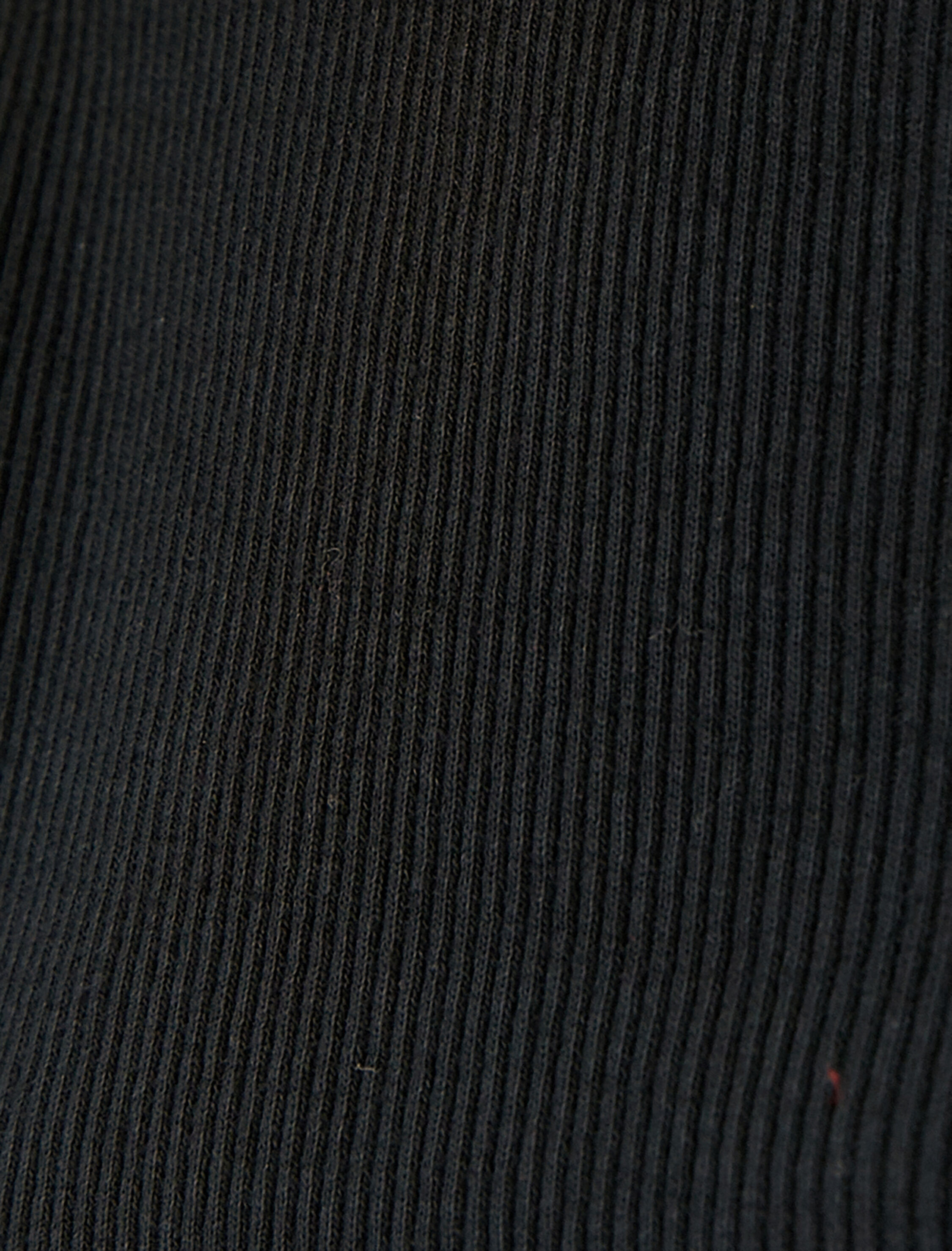   Midi Kalem Elbise Yırtmaç Detaylı Uzun Kollu Bisiklet Yaka Nervürlü Kaşkorse