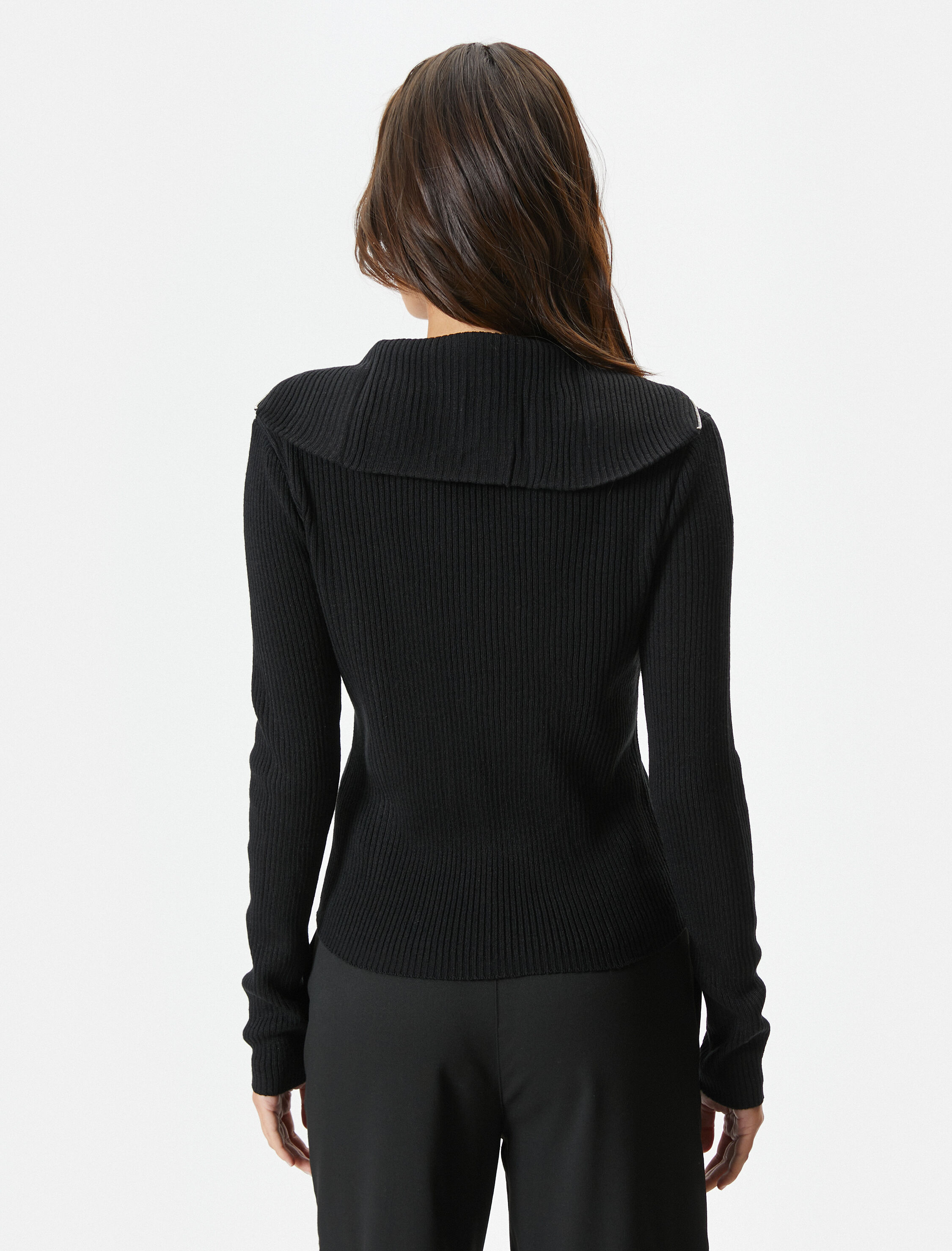 Triko Hırka Dik Yaka Fermuarlı Kaşkorse Slim Fit