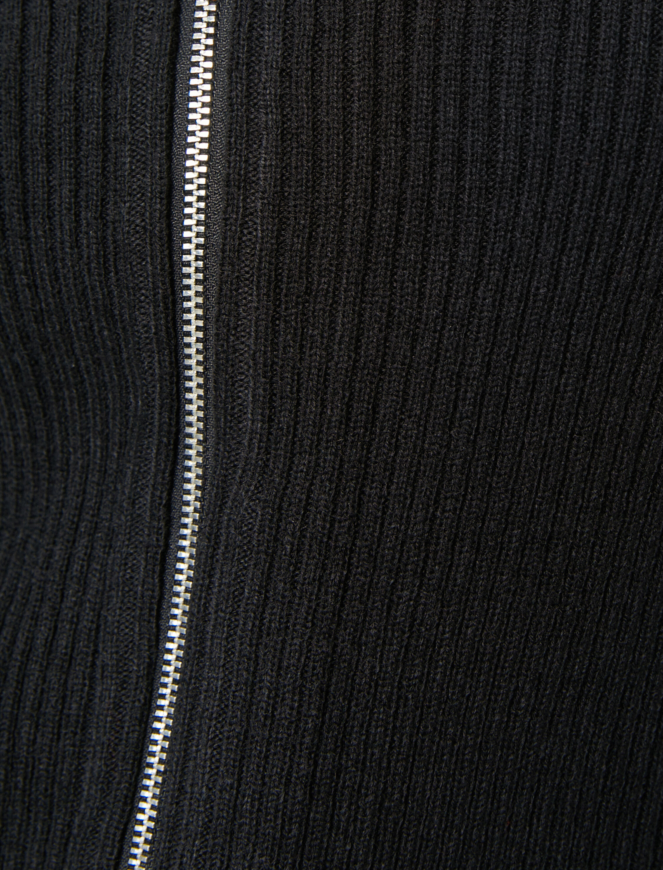 Triko Hırka Dik Yaka Fermuarlı Kaşkorse Slim Fit