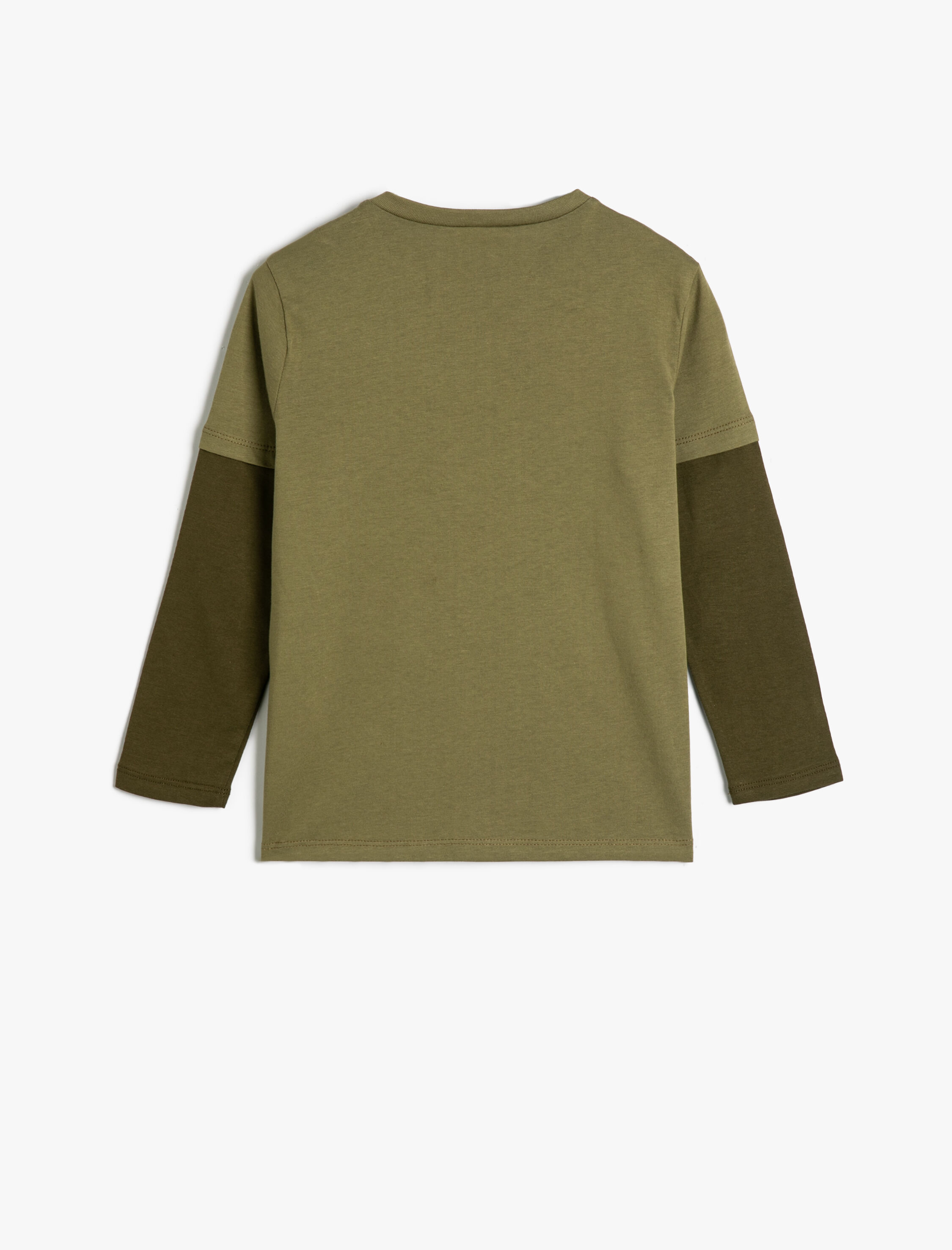  Erkek Çocuk Tişört Uzun Çıkma Kollu Kamp Temalı Bisiklet Yaka Pamuklu