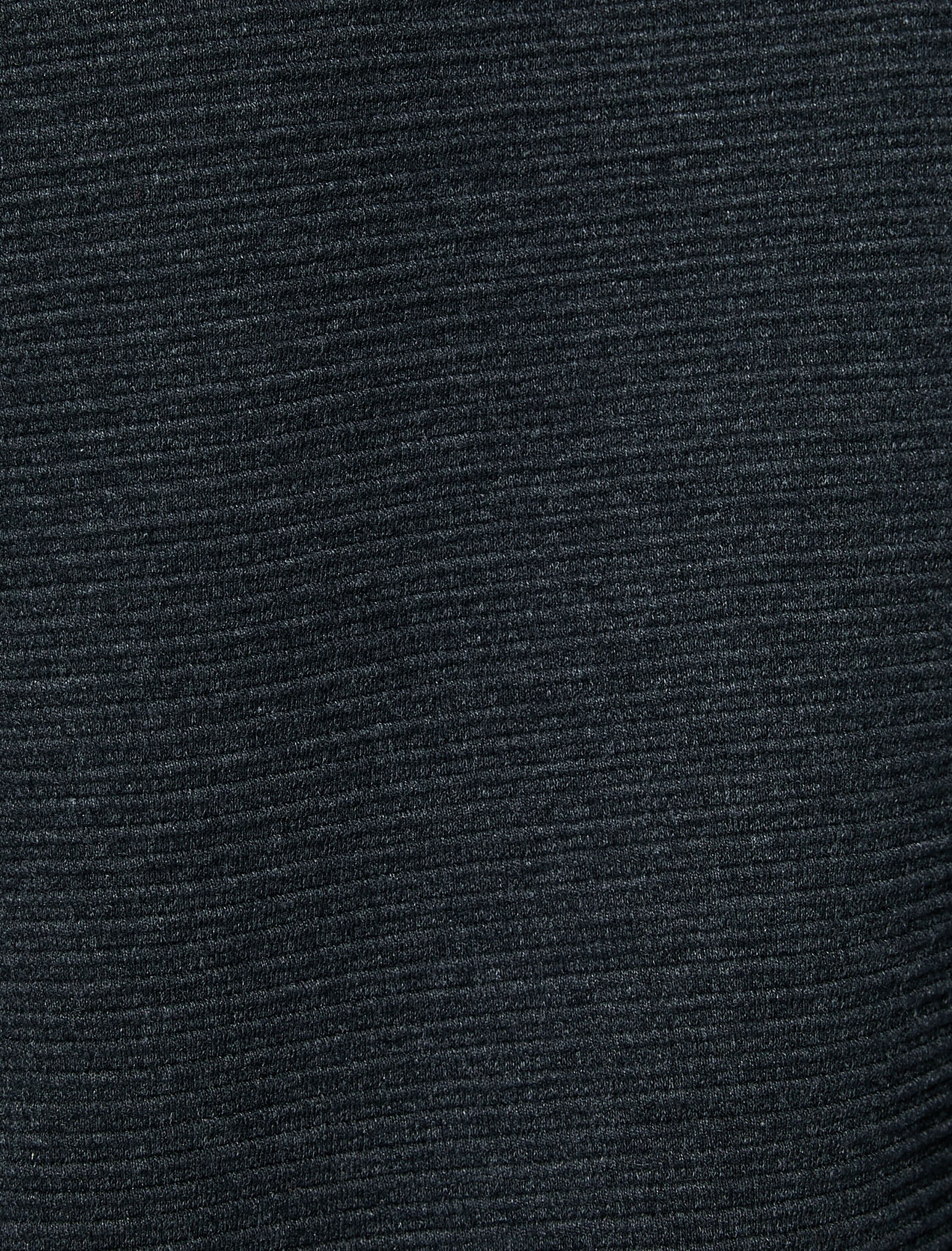   Basic Kazak Bisiklet Yaka Kumaş Detaylı Uzun Kollu