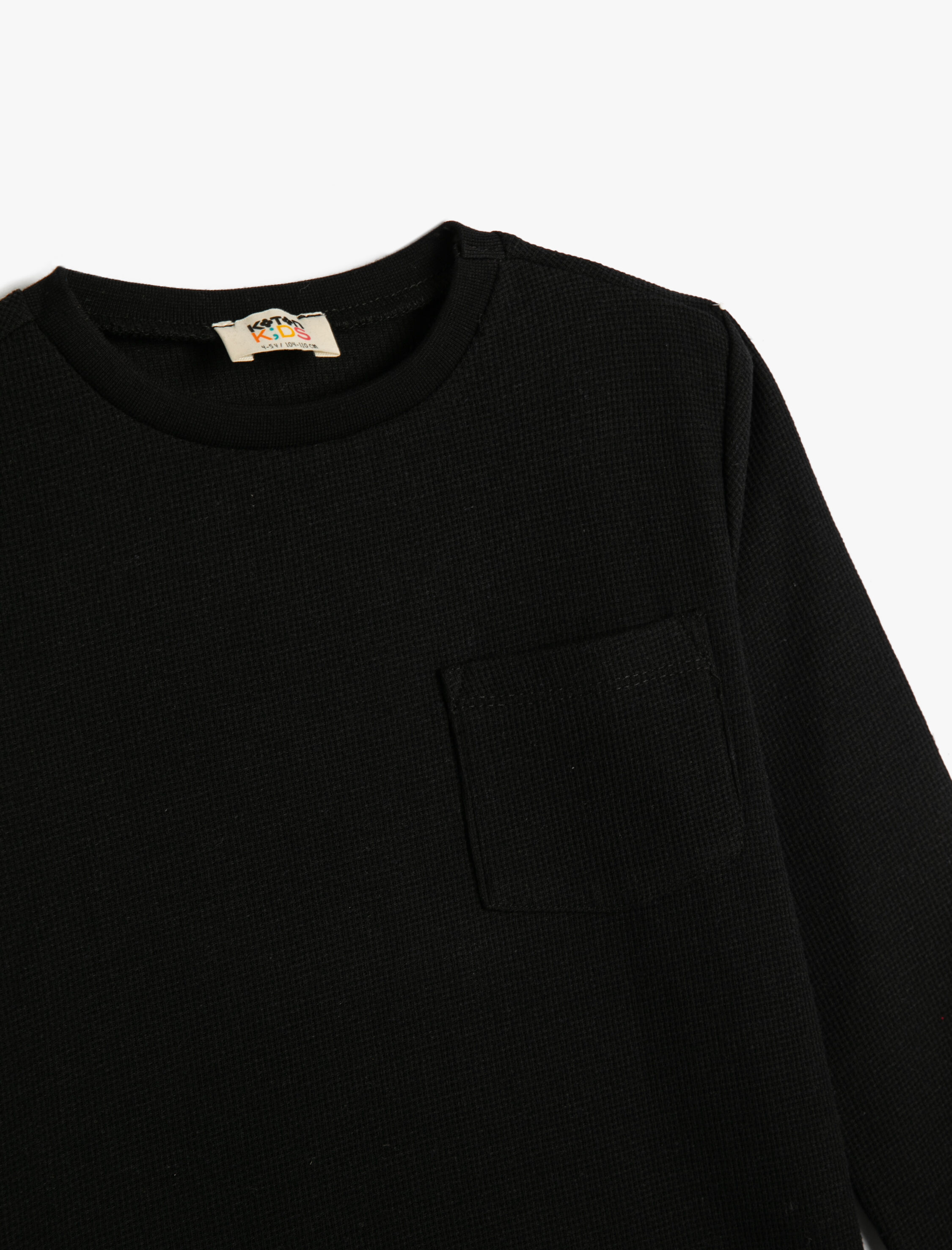  Erkek Çocuk Basic Tişört Uzun Kollu Bisiklet Yaka