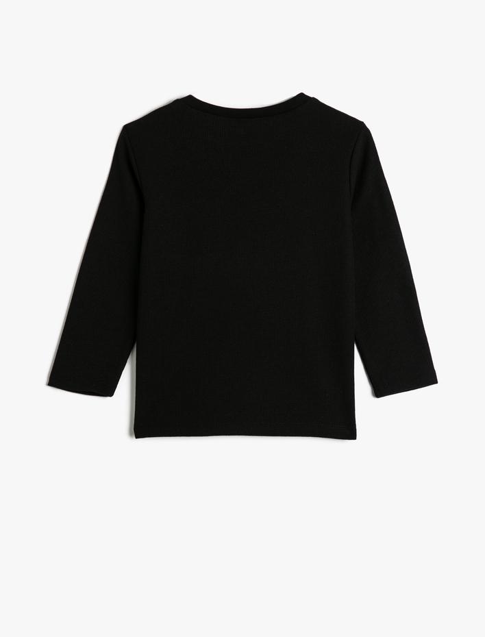 Erkek Çocuk Basic Tişört Uzun Kollu Bisiklet Yaka