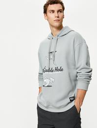 Bugs Bunny Rahat Kesim Hoodie Lisanslı Baskılı