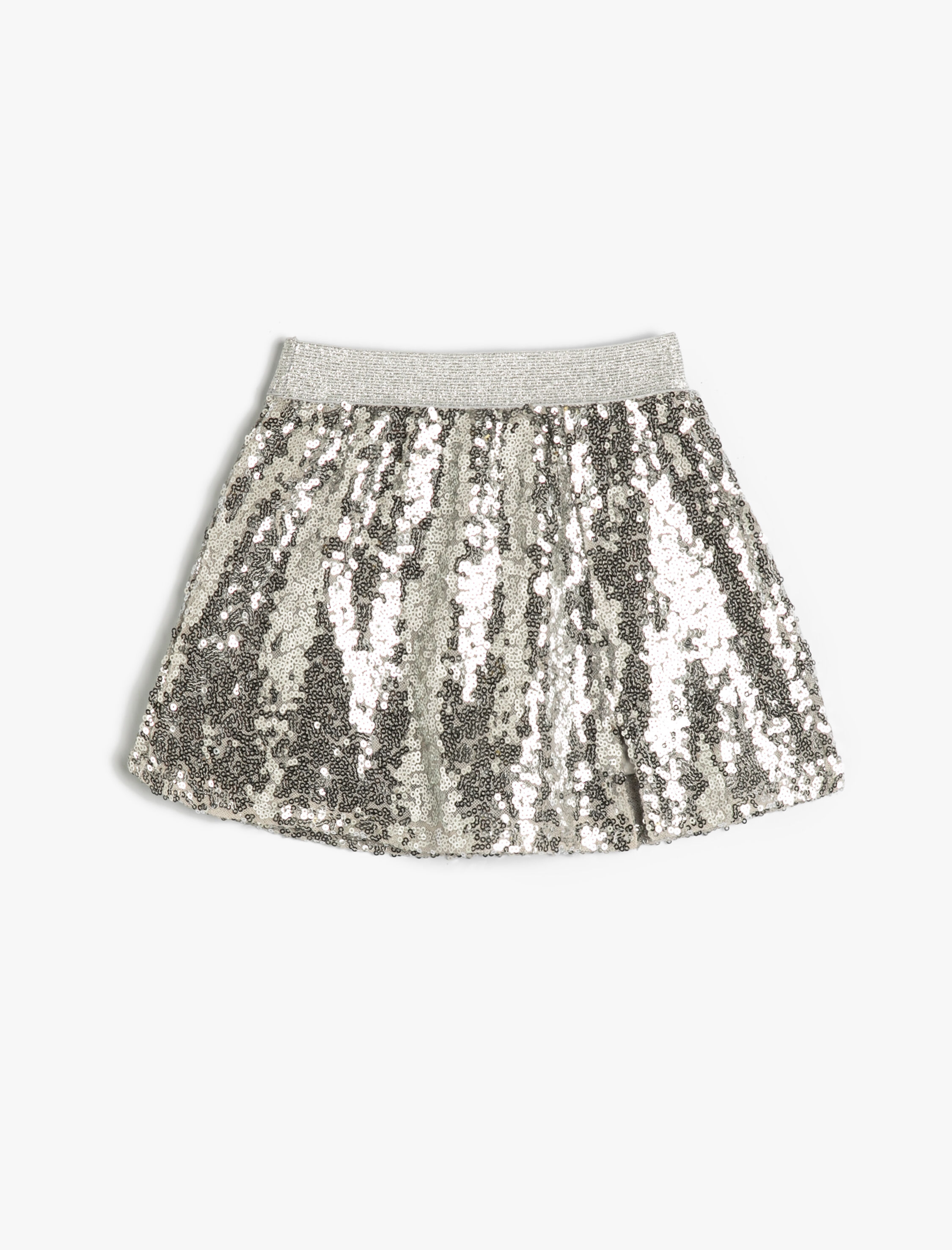  Kız Çocuk Pullu Payetli Etek Beli Lastikli Sim Detaylı