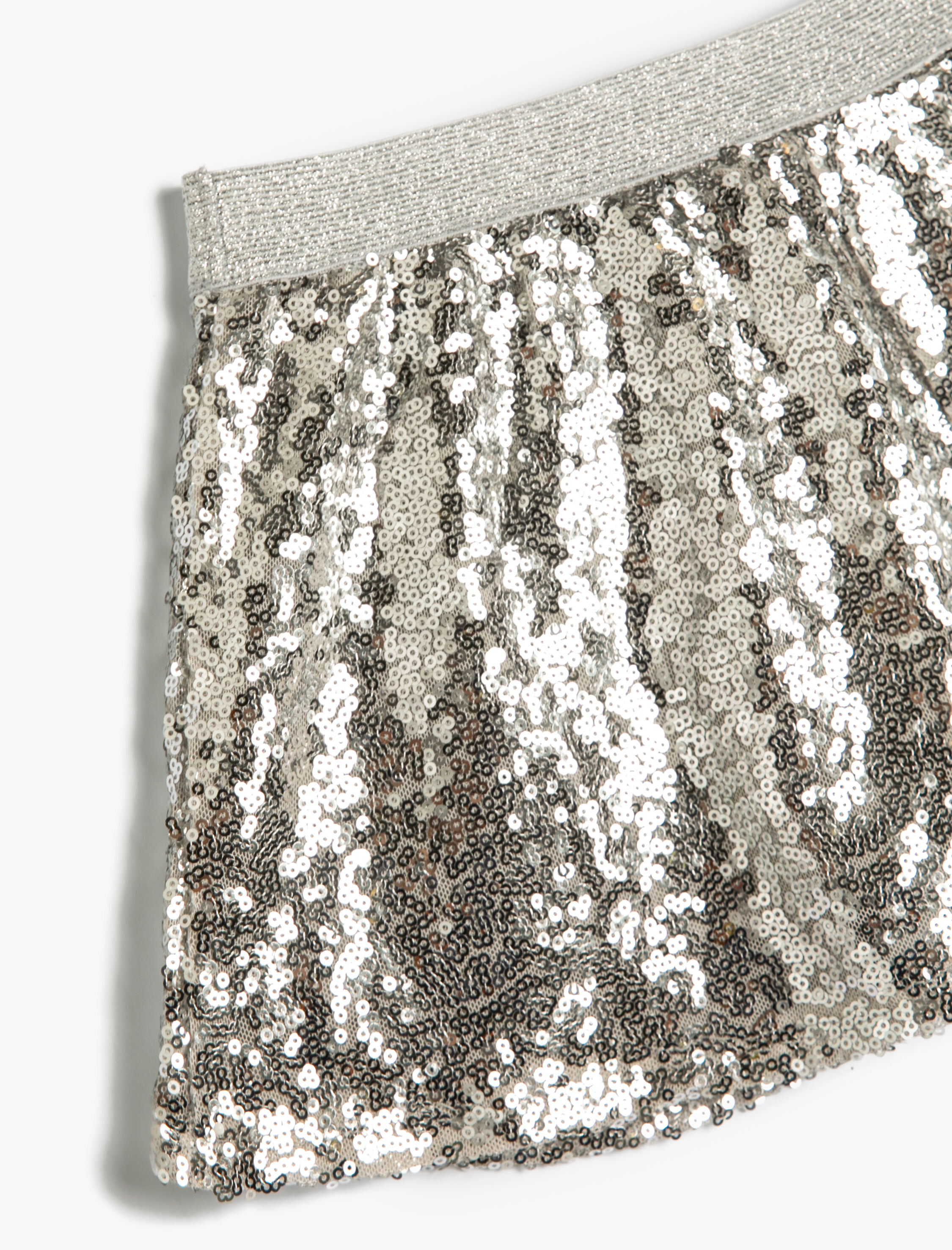  Kız Çocuk Pullu Payetli Etek Beli Lastikli Sim Detaylı