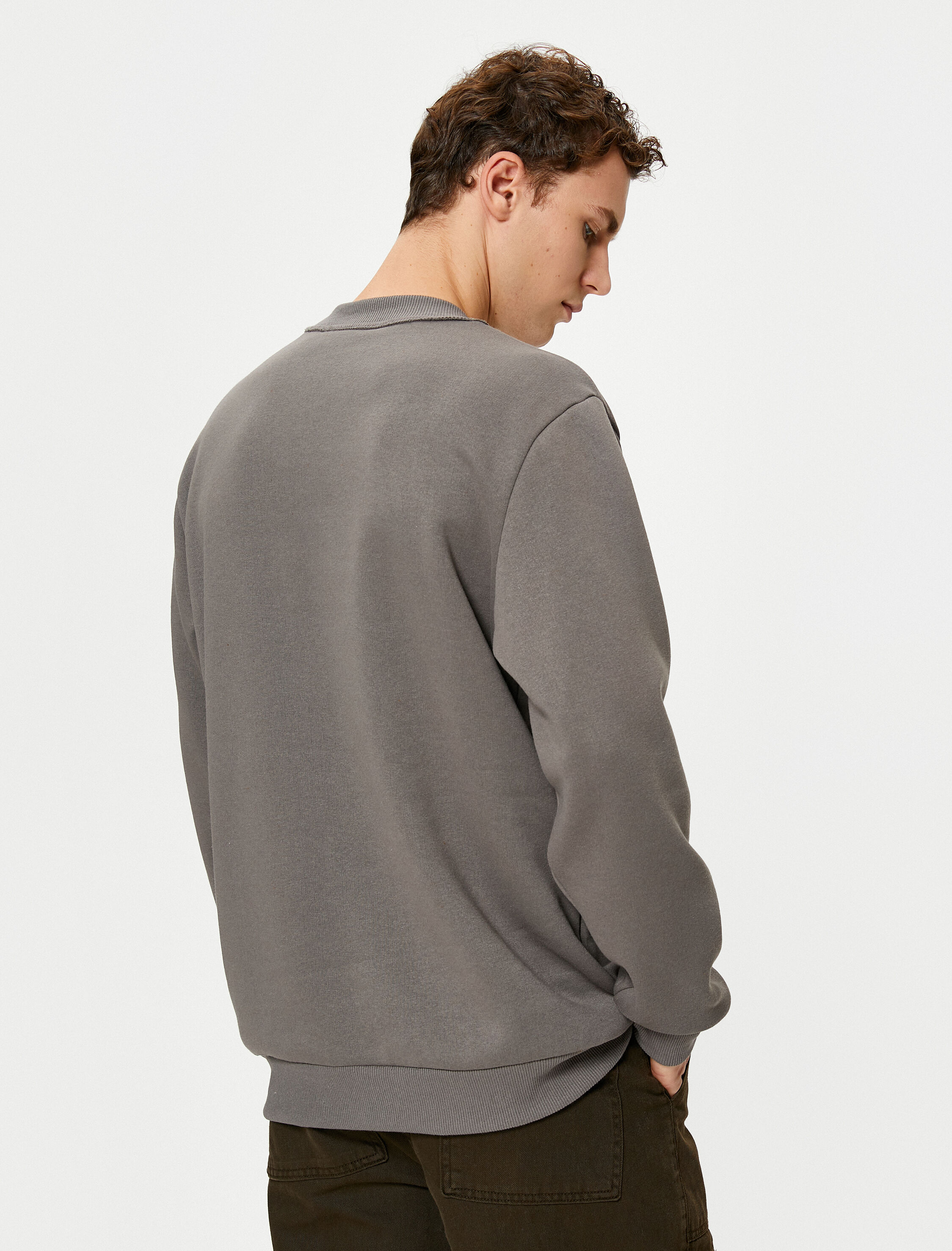   Rick and Morty Sweatshirt Bisiklet Yaka Lisanslı Baskılı Şardonlu