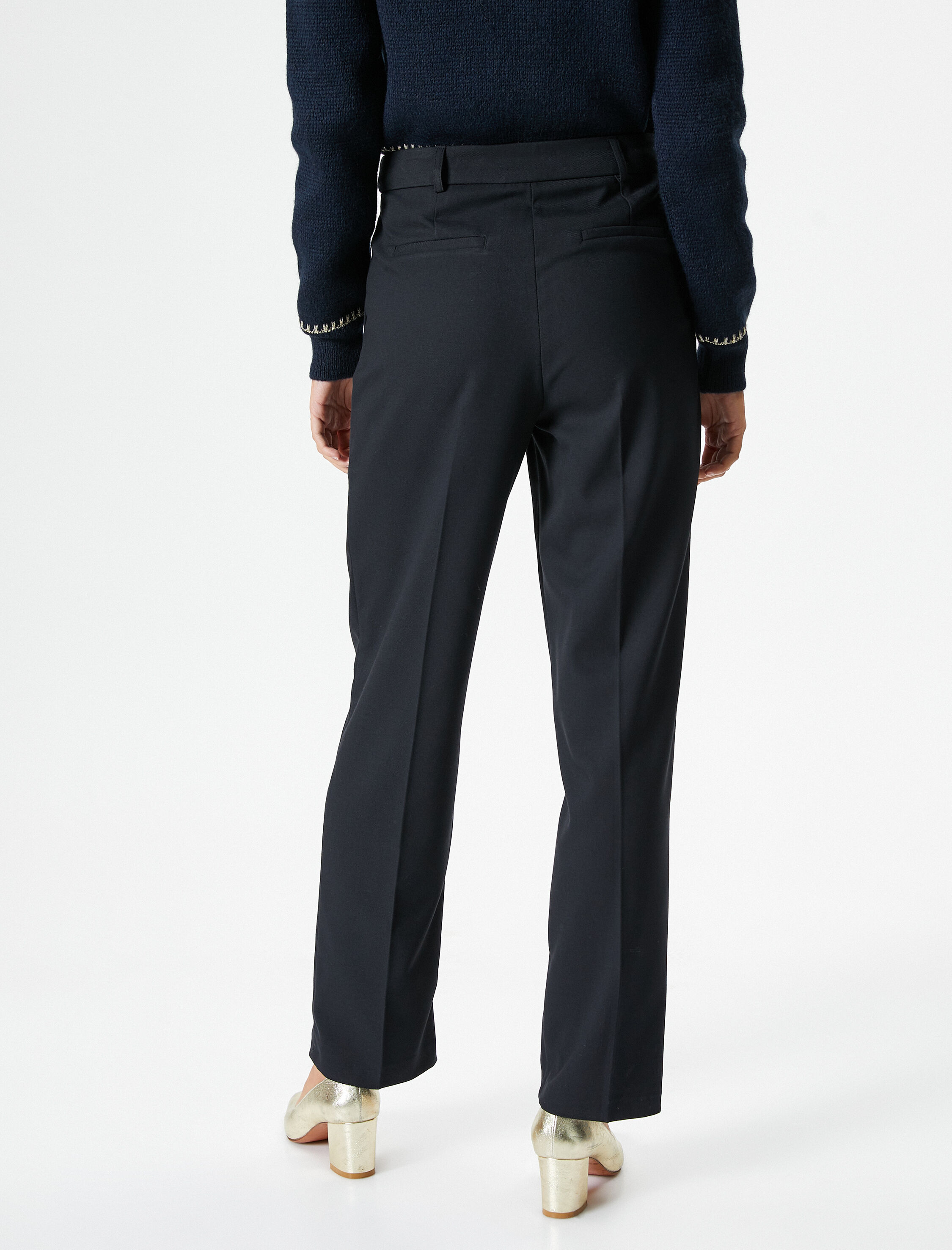   Melis Ağazat X Koton - Pile Detaylı Kumaş Pantolon Cepli