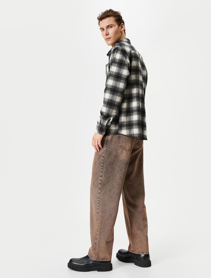  Yıkamalı Kot Pantolon 5 Cepli - Baggy Jean