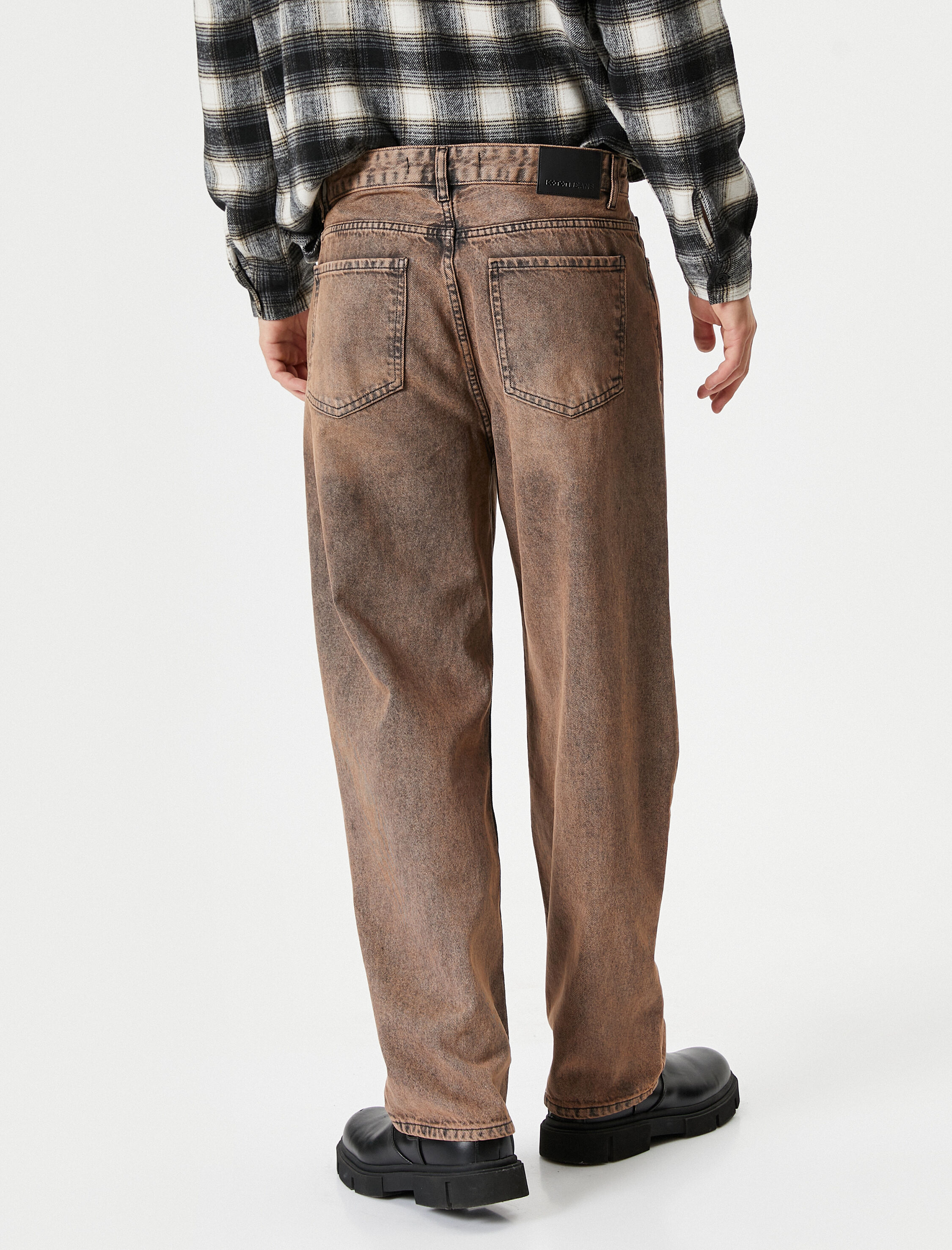 Yıkamalı Kot Pantolon 5 Cepli - Baggy Jean