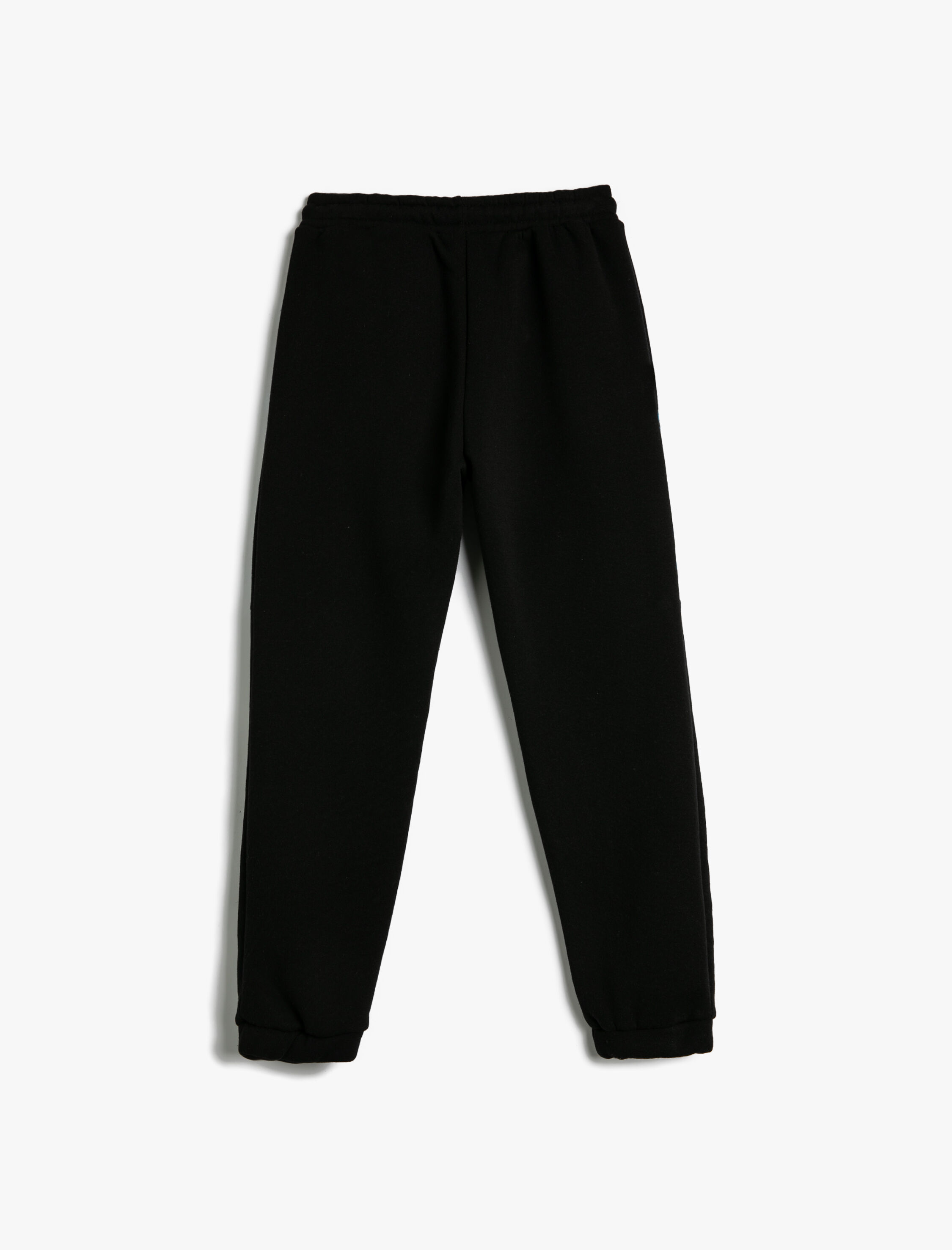  Erkek Çocuk Jogger Eşofman Altı Slogan Baskılı Cepli Beli Bağlamalı Şardonlu