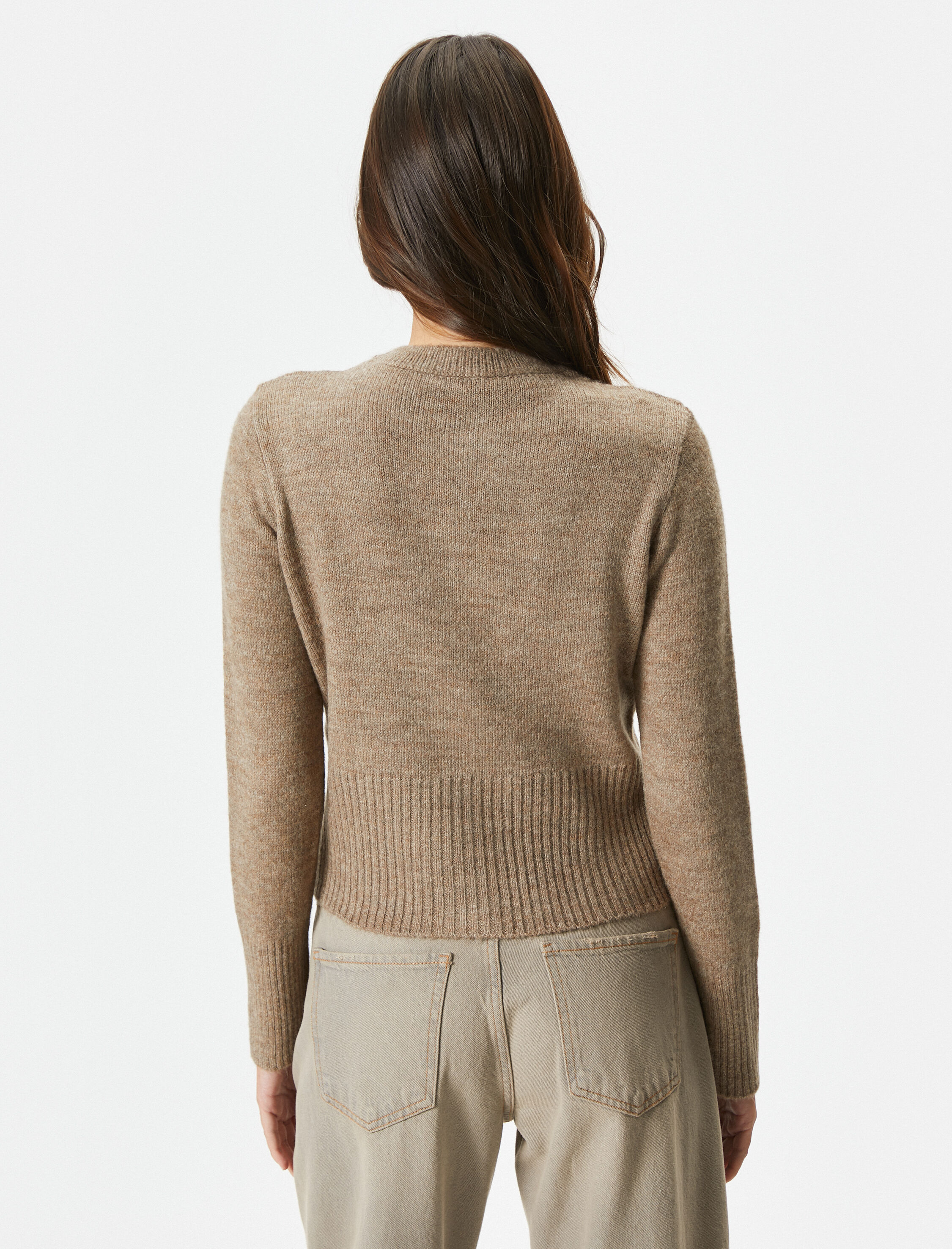   Triko Hırka Düğmeli Bisiklet Yaka