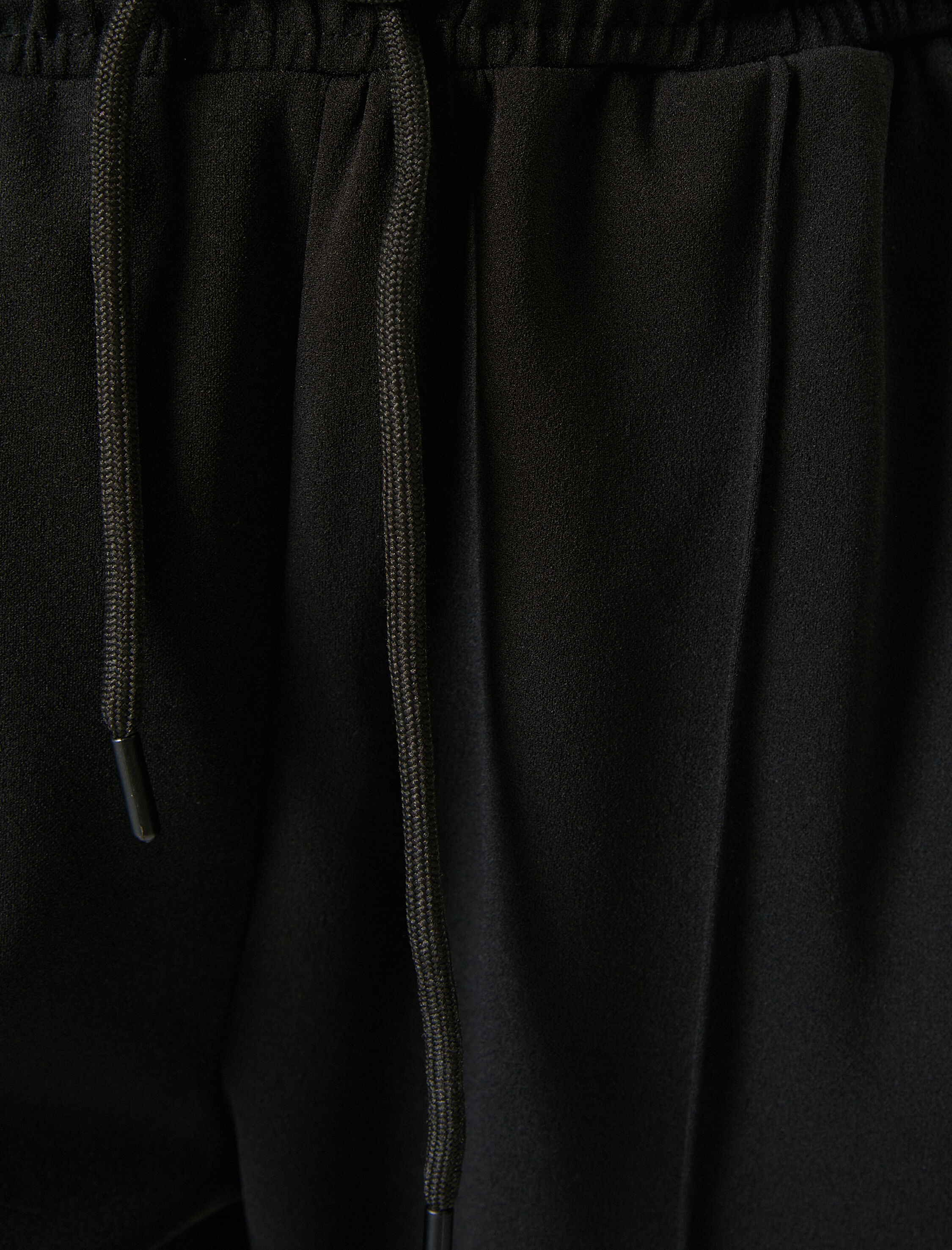   Beli Lastikli Pantolon Cep Detaylı Nervürlü Daralan Paça