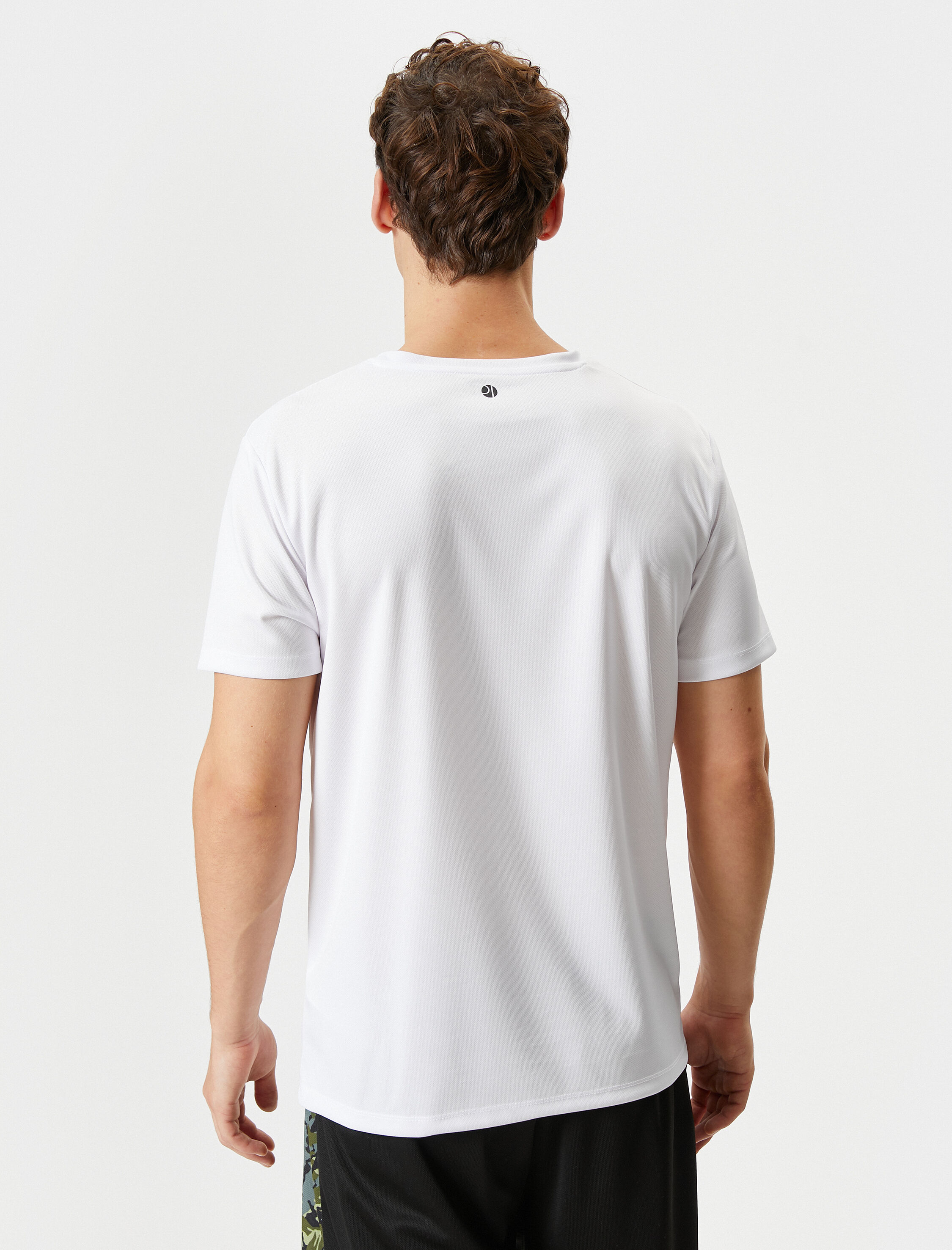   Spor Tişört Slogan Baskılı Bisiklet Yaka Kısa Kollu