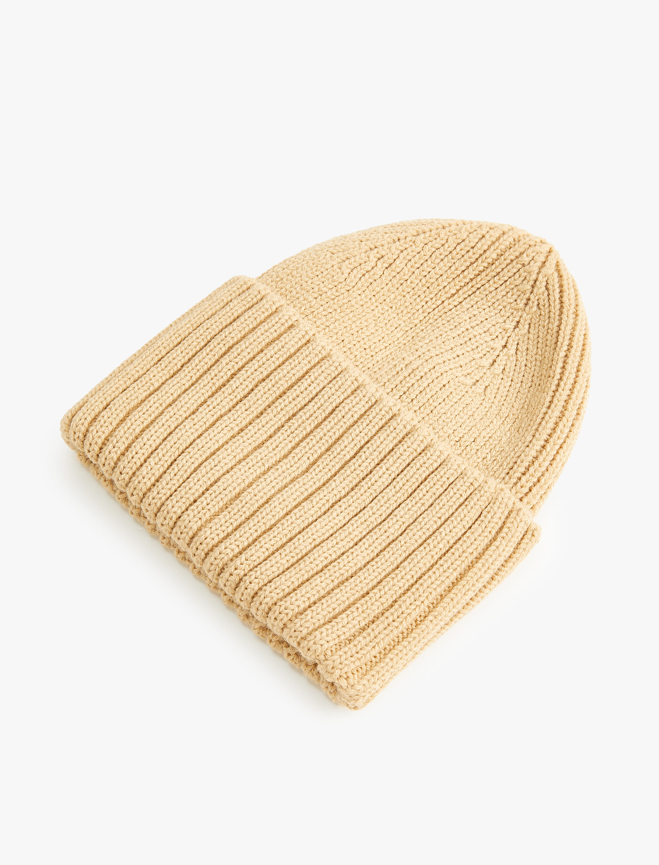  Kadın Lastikli Örgü Bere Kenarları Geniş Katlı