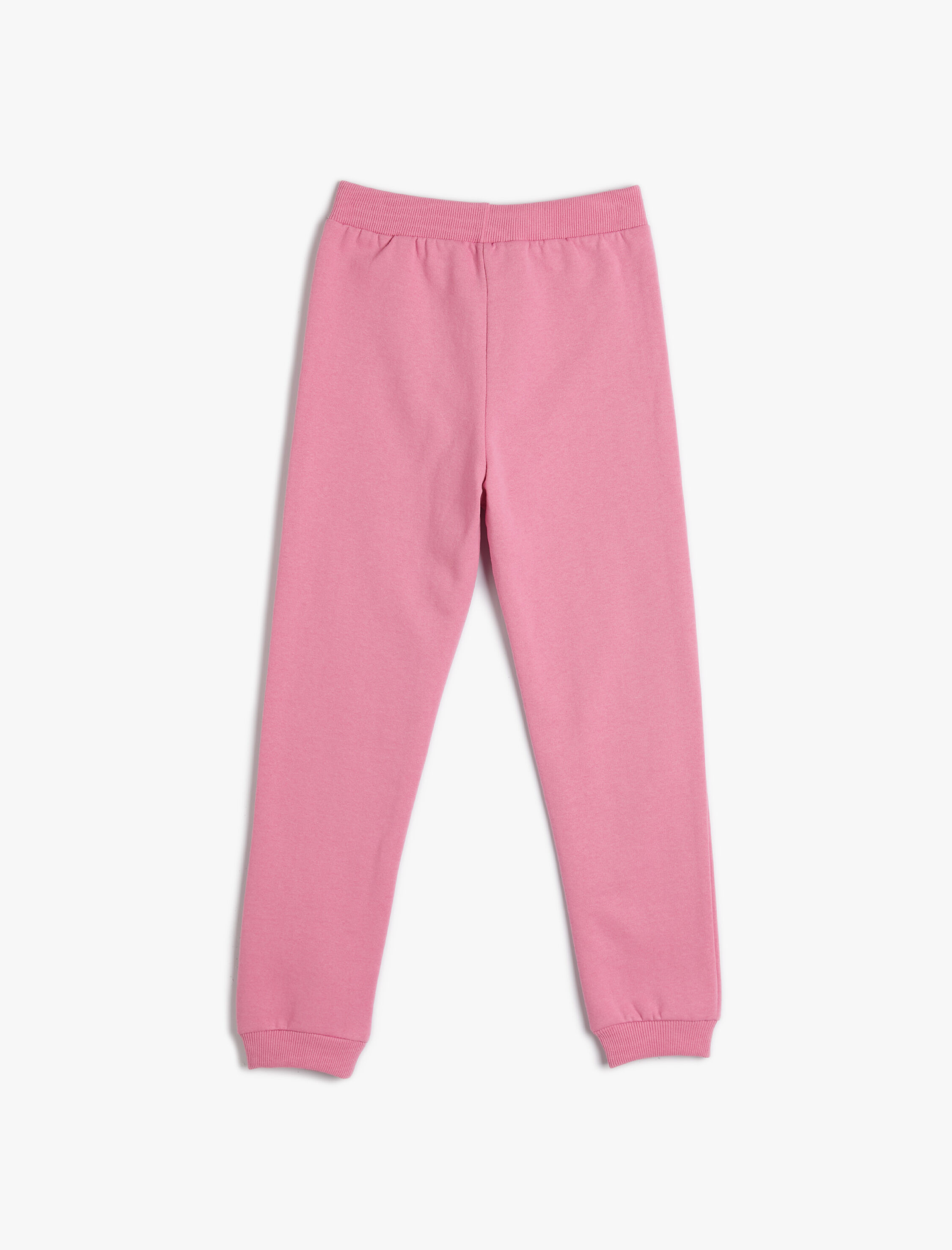  Kız Çocuk Jogger Eşofman Altı Beli Bağlamalı Sim Baskı Detaylı