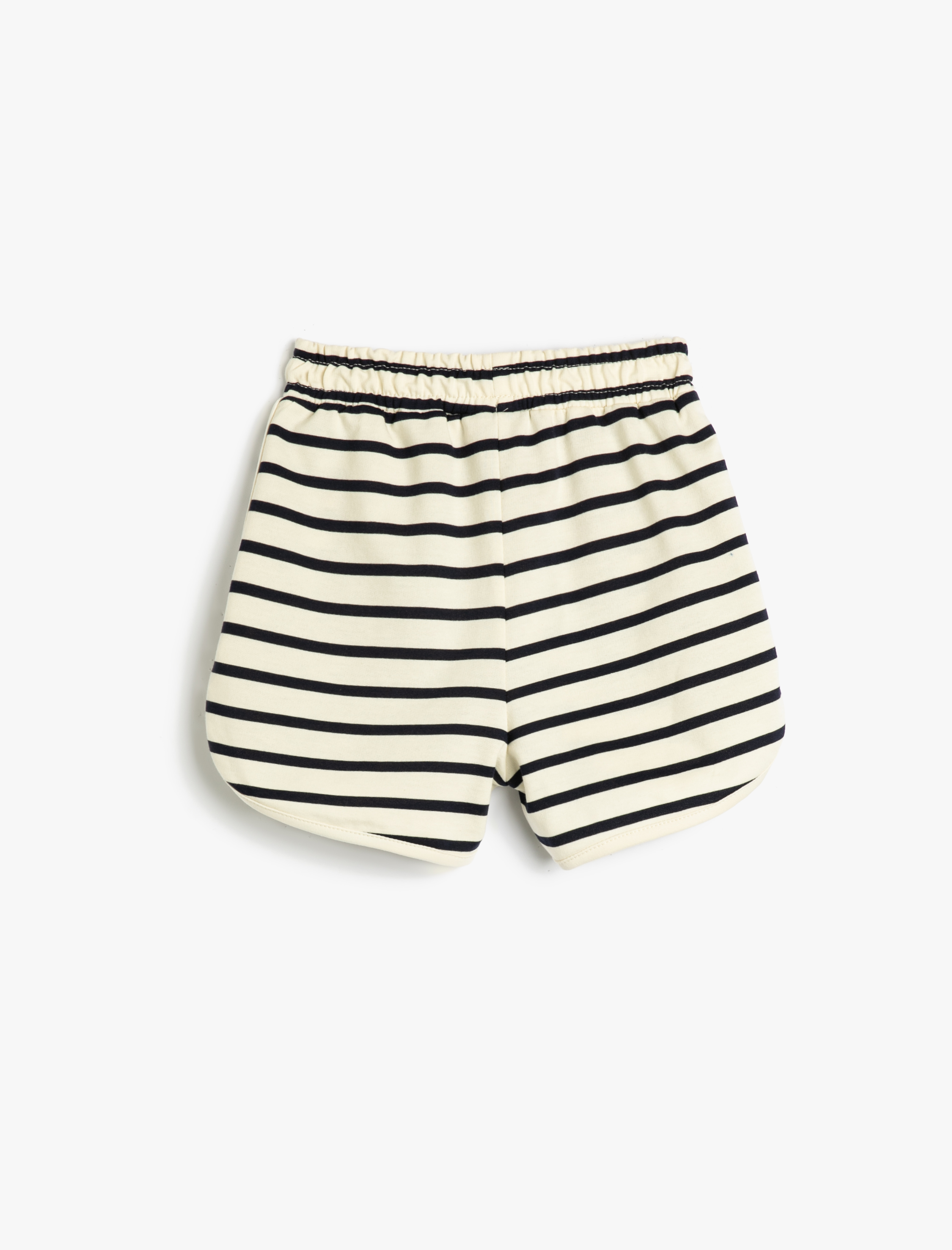  Kız Çocuk Şort Biyeli Beli Bağlamalı Pamuklu