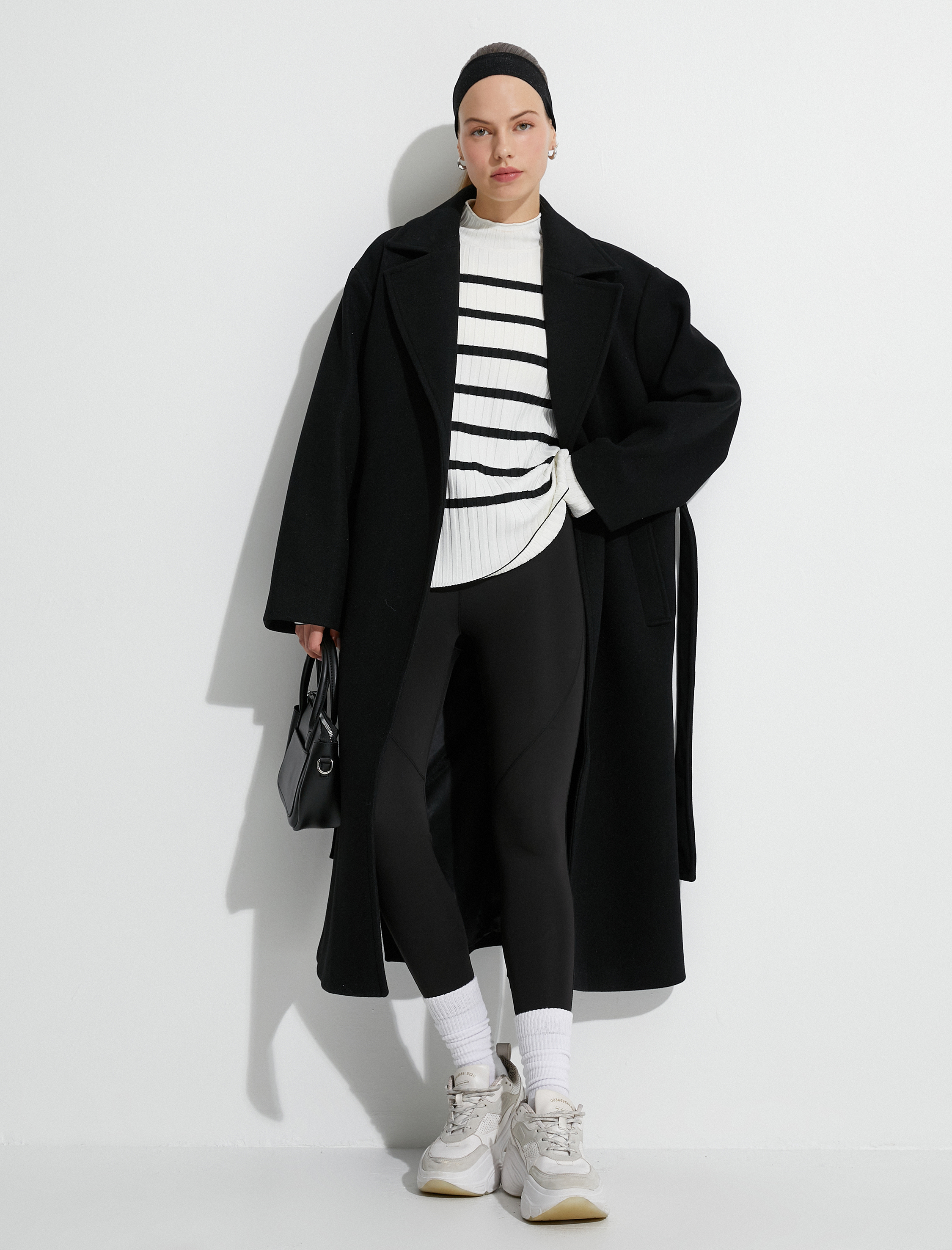   Dikiş Detaylı Spor Tayt Normal Bel