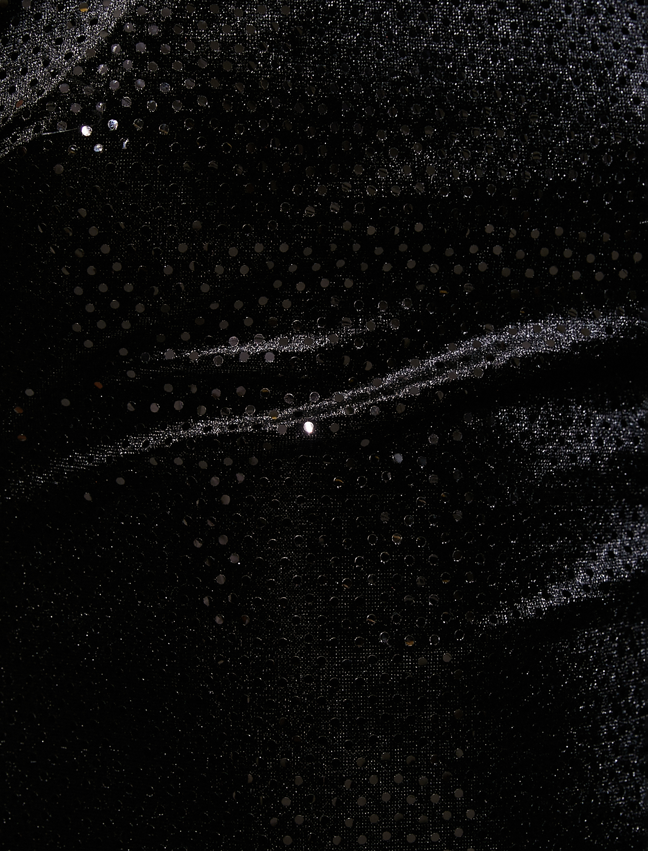   Mini Elbise Kolsuz Düz Kesim Parıltılı Puantiyeli Yuvarlak Yaka