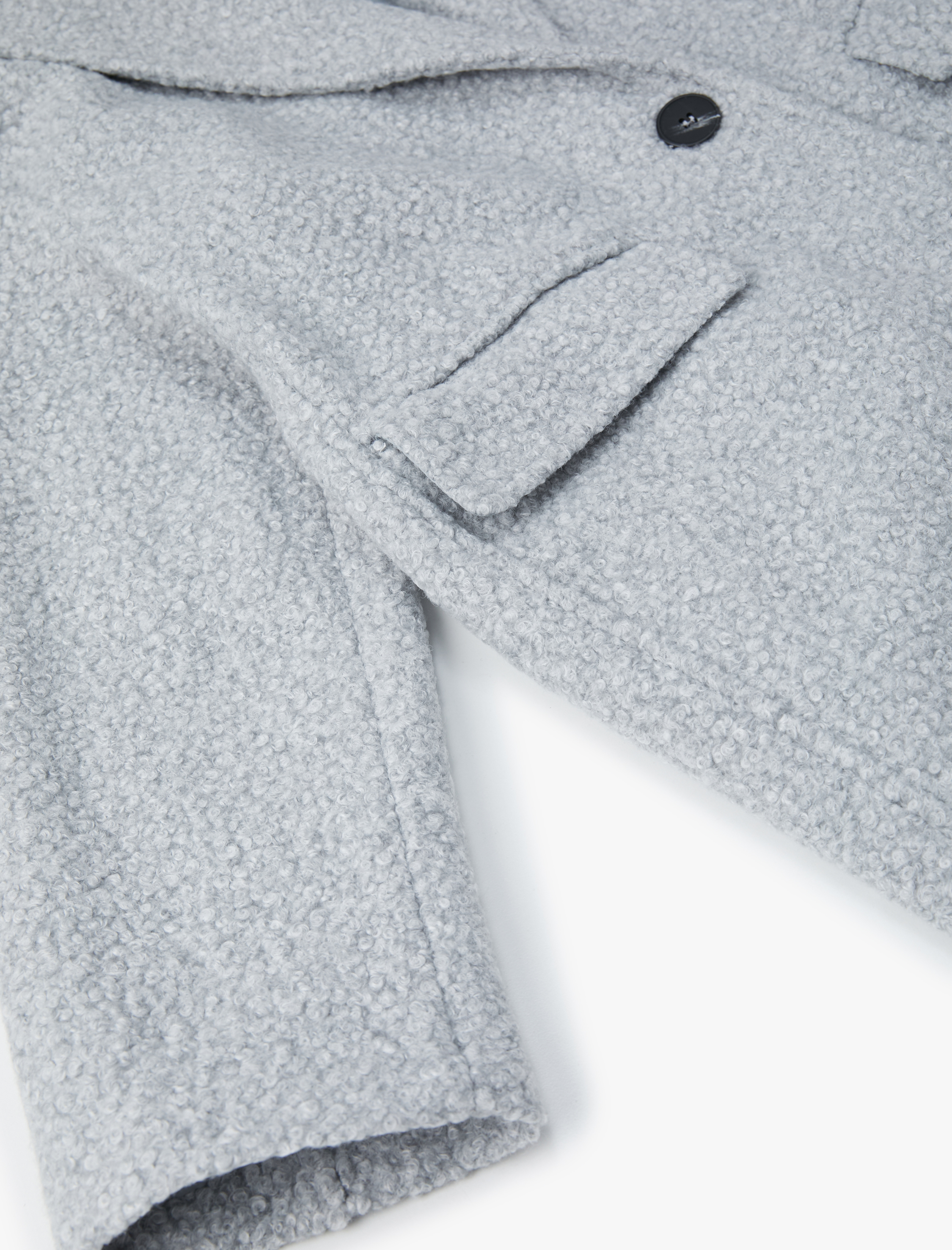   Oversize Buklet Kaban Kruvaze Düğmeli Cep Detaylı