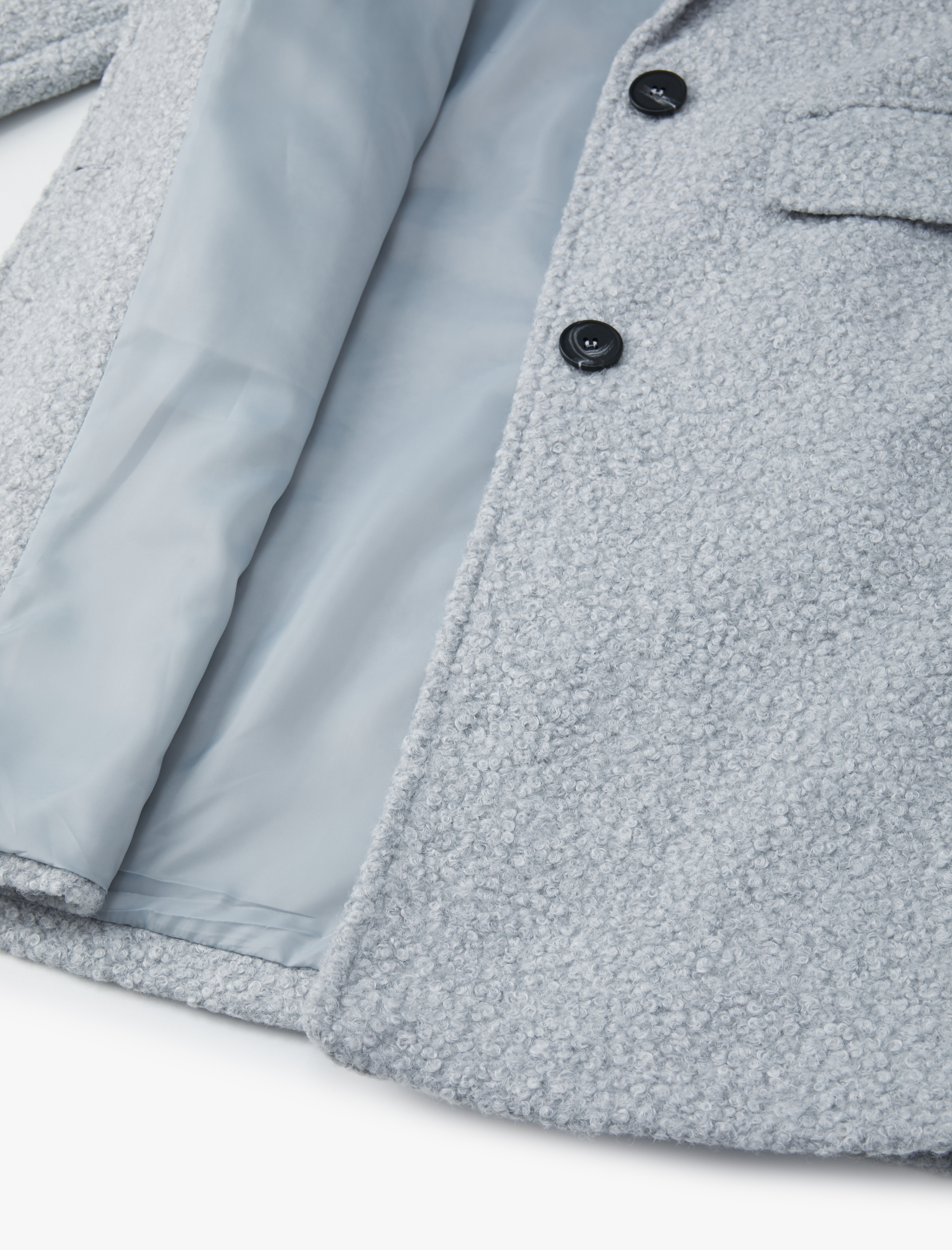   Oversize Buklet Kaban Kruvaze Düğmeli Cep Detaylı