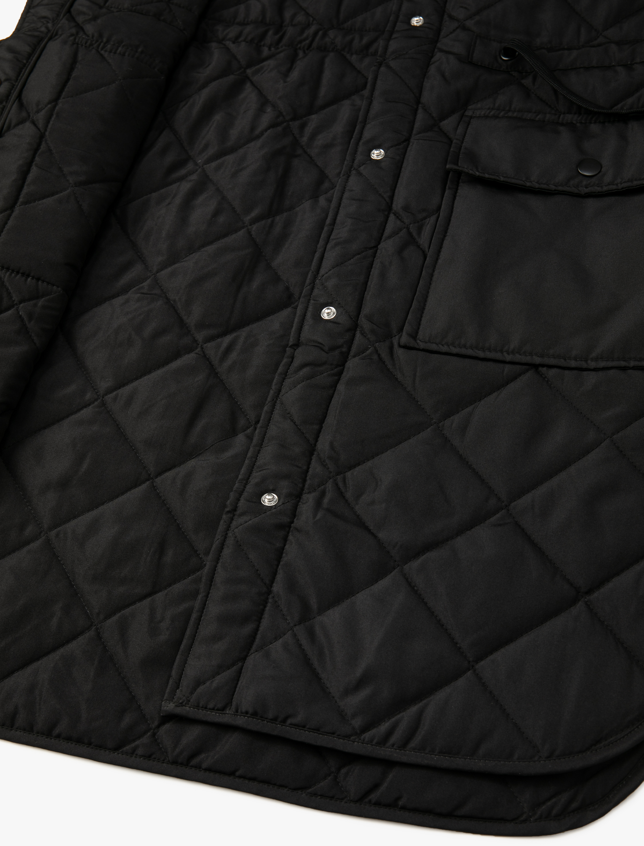   Kapitone Uzun Yelek Cepli Kapüşonlu Beli Bağlamalı Çıtçıt Düğmeli