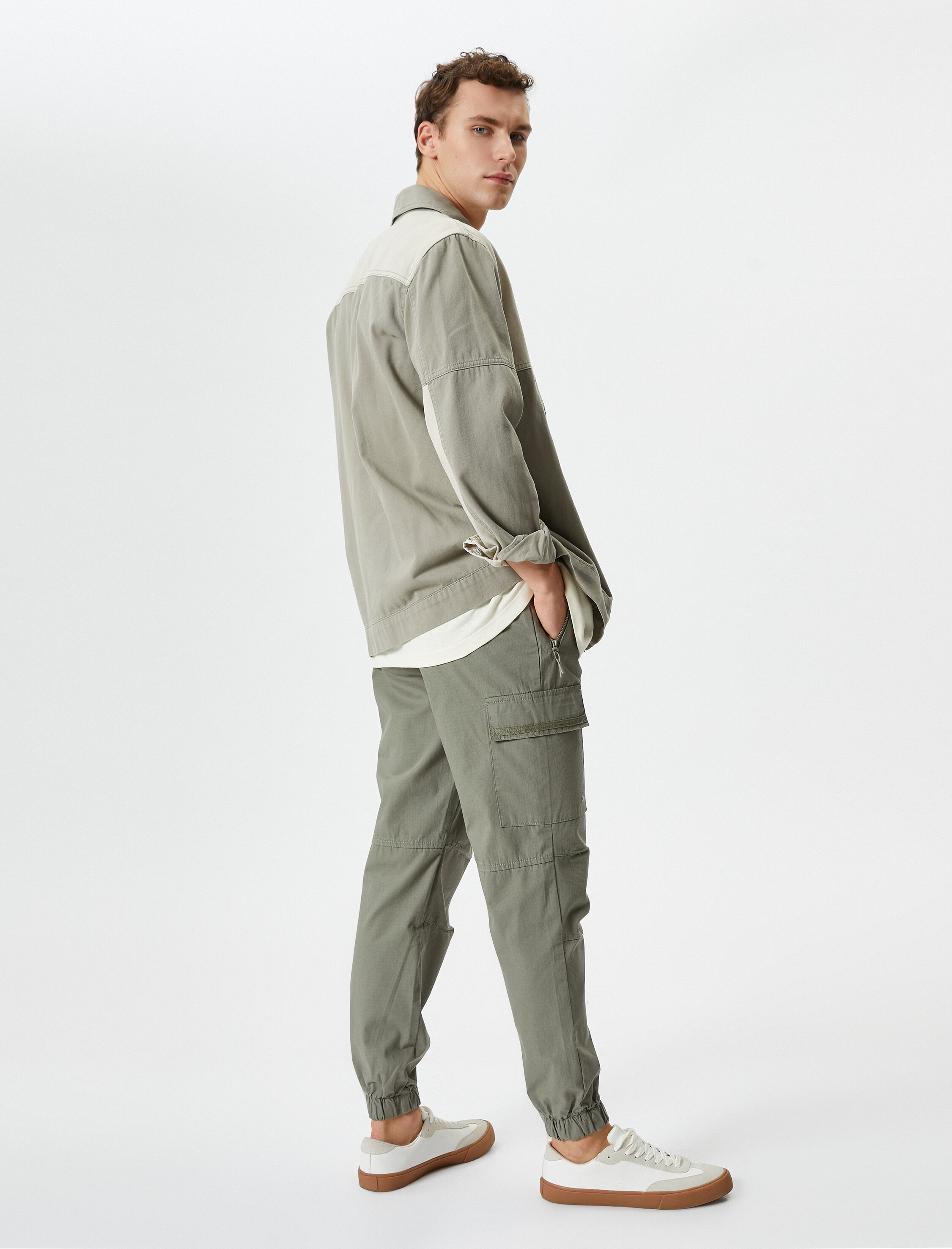   Kargo Jogger Pantolon Beli Bağcıklı Cep Detaylı