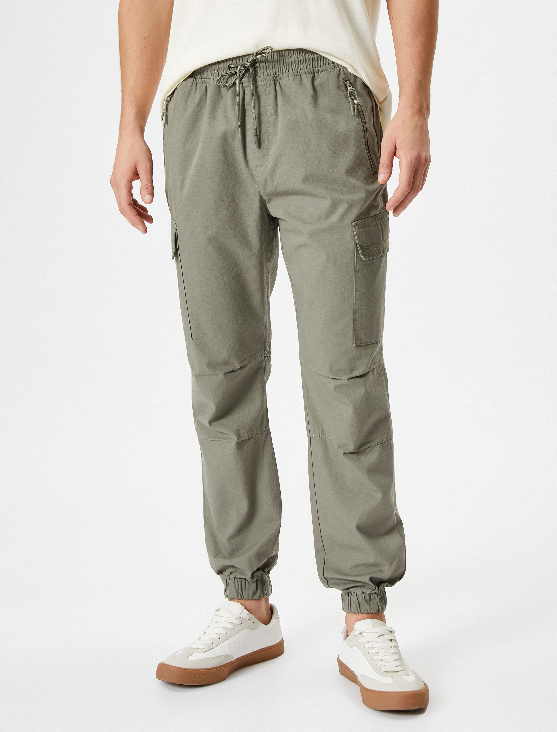   Kargo Jogger Pantolon Beli Bağcıklı Cep Detaylı