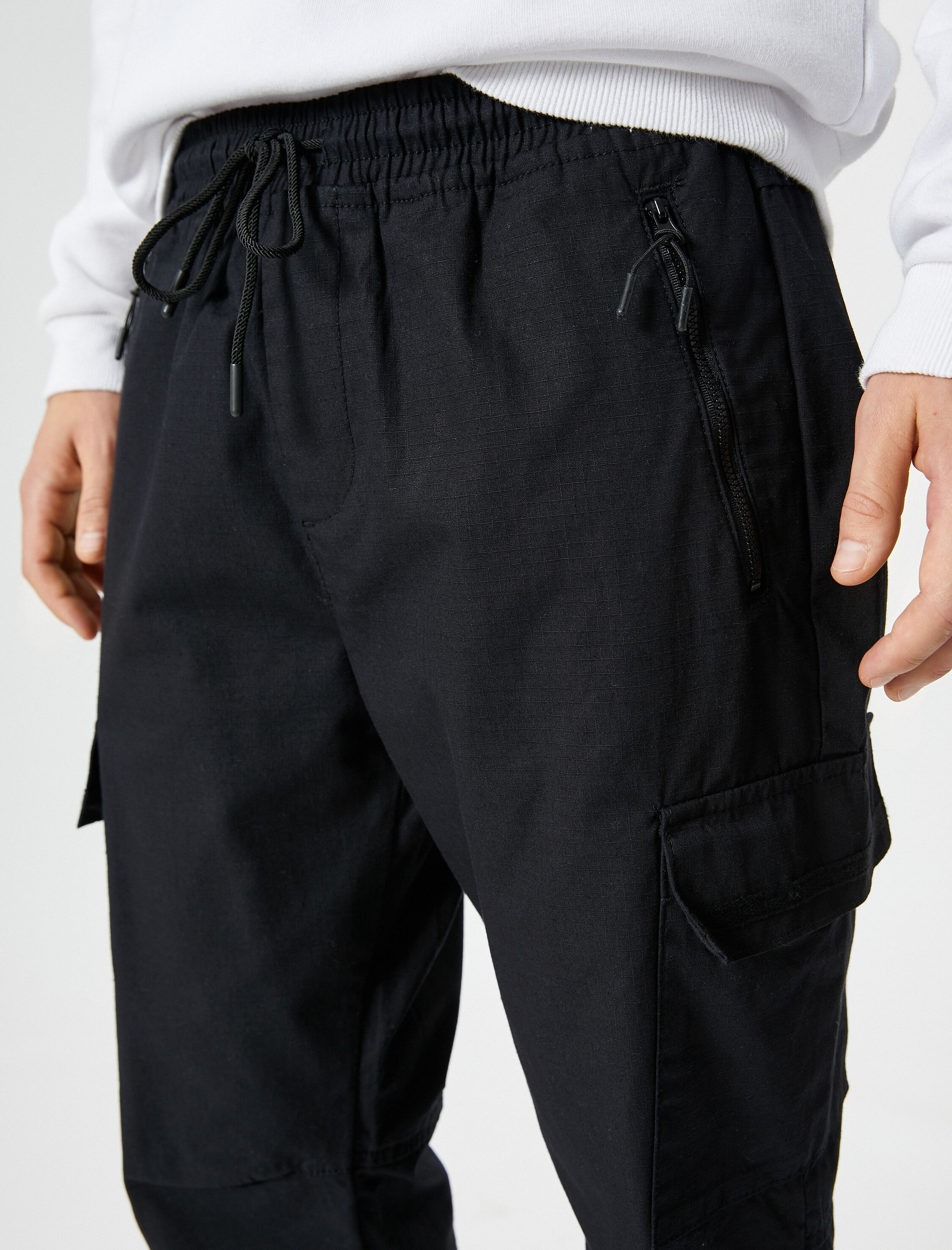   Kargo Jogger Pantolon Beli Bağcıklı Cep Detaylı