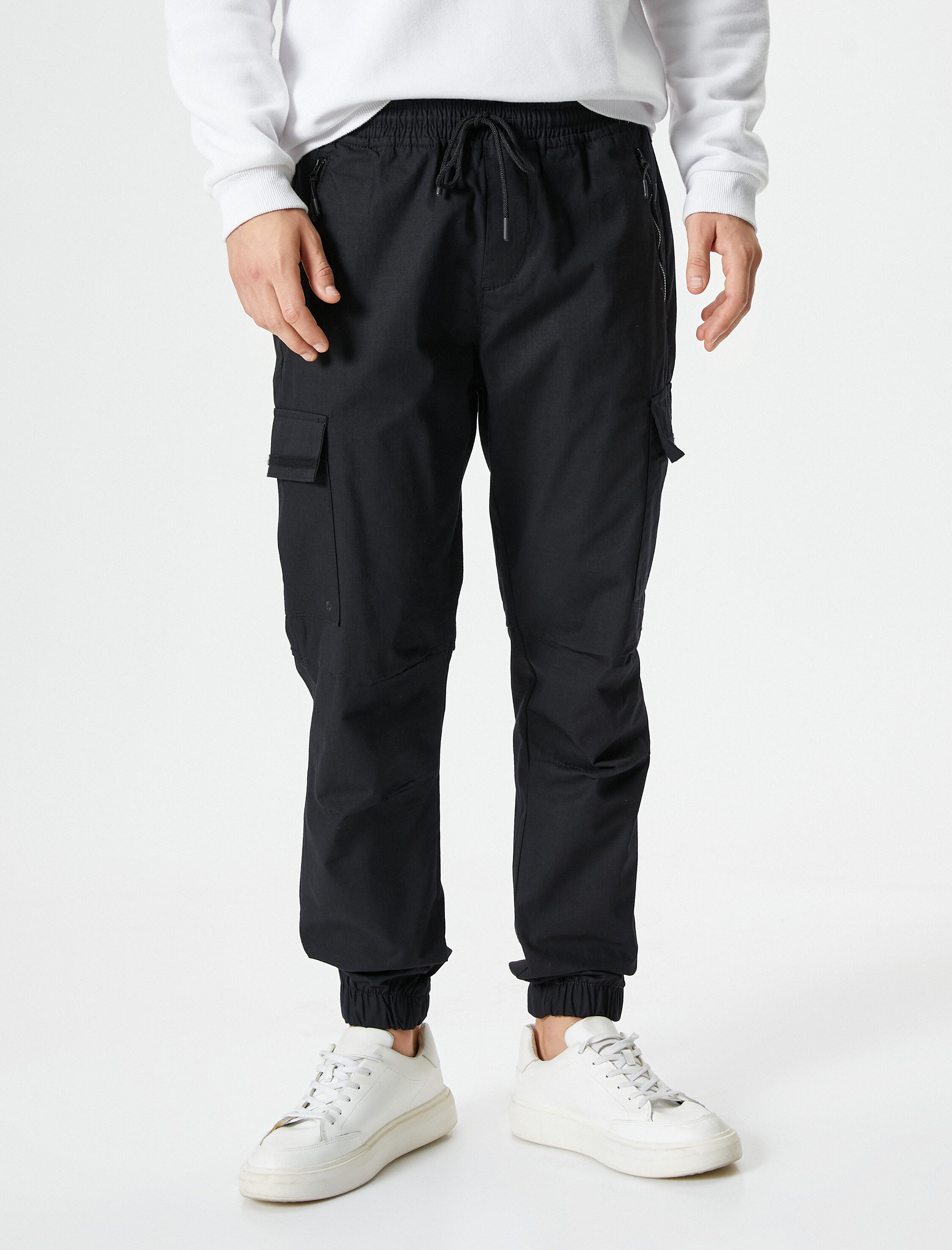   Kargo Jogger Pantolon Beli Bağcıklı Cep Detaylı