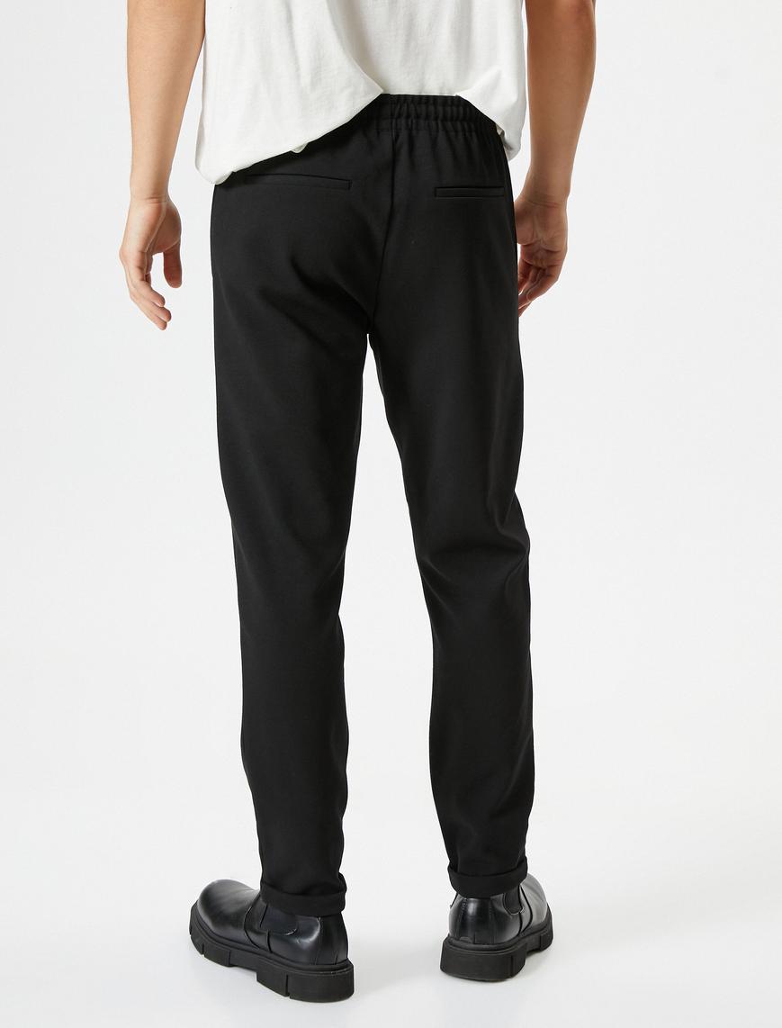   Klasik Pantolon Beli Bağcıklı Slim Fit Cep Detaylı