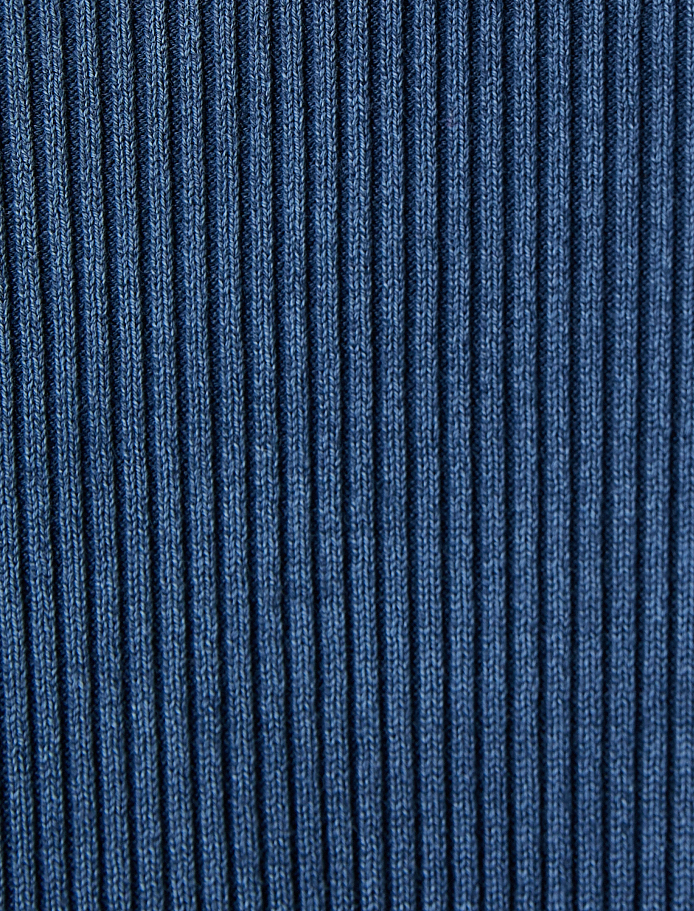   Yıkamalı Triko Kazak Bisiklet Yaka Dokulu Pamuklu