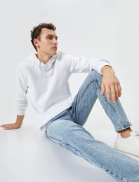 Straight Fit Boru Paça Kot Pantolon - Mark Jean