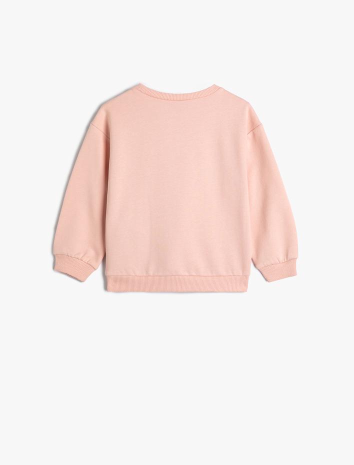 Kız Bebek Marie Sweatshirt Lisanslı Uzun Kollu Bisiklet Yaka Şardonlu Pamuklu