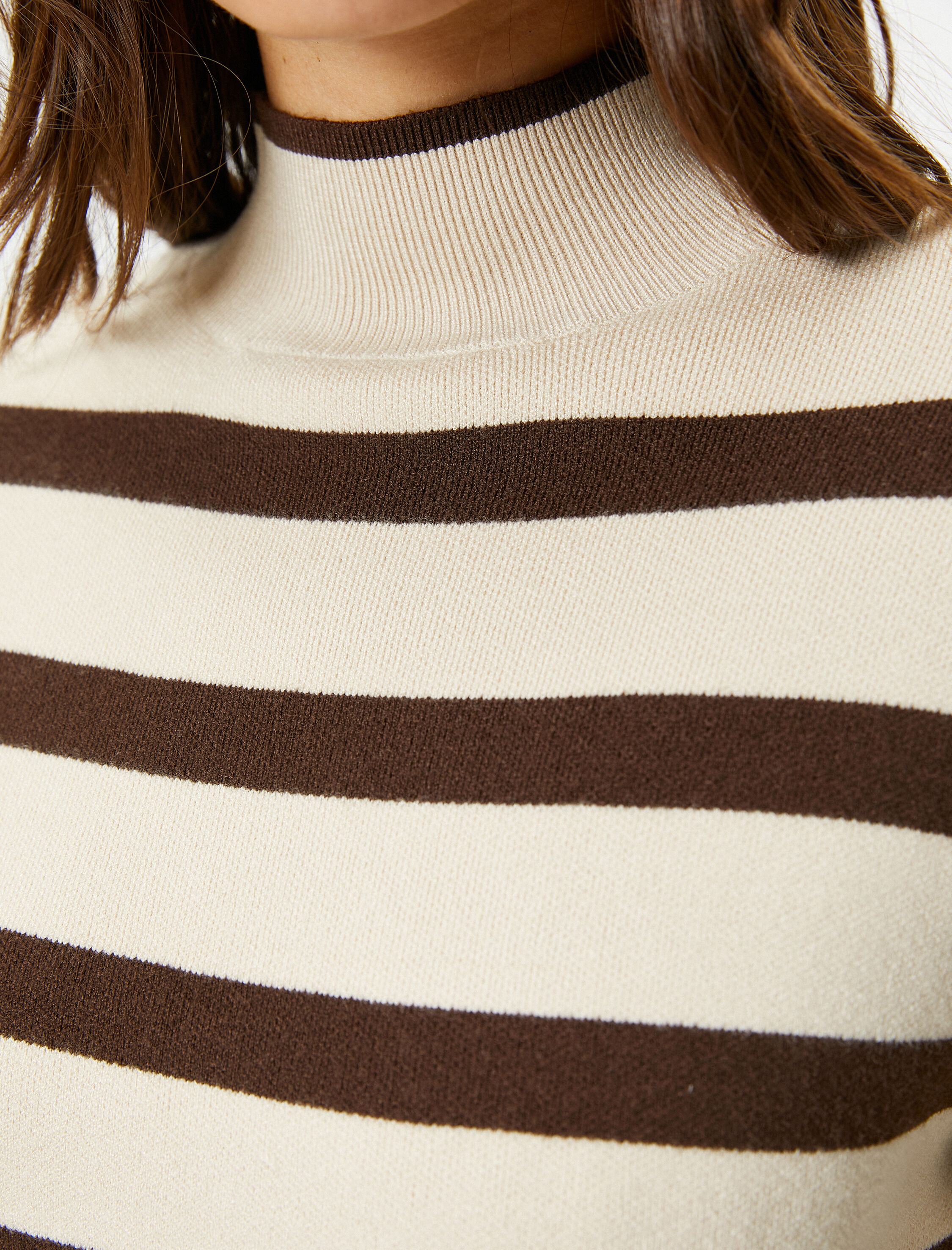   Oversize Triko Kazak Yarım Balıkçı Yaka