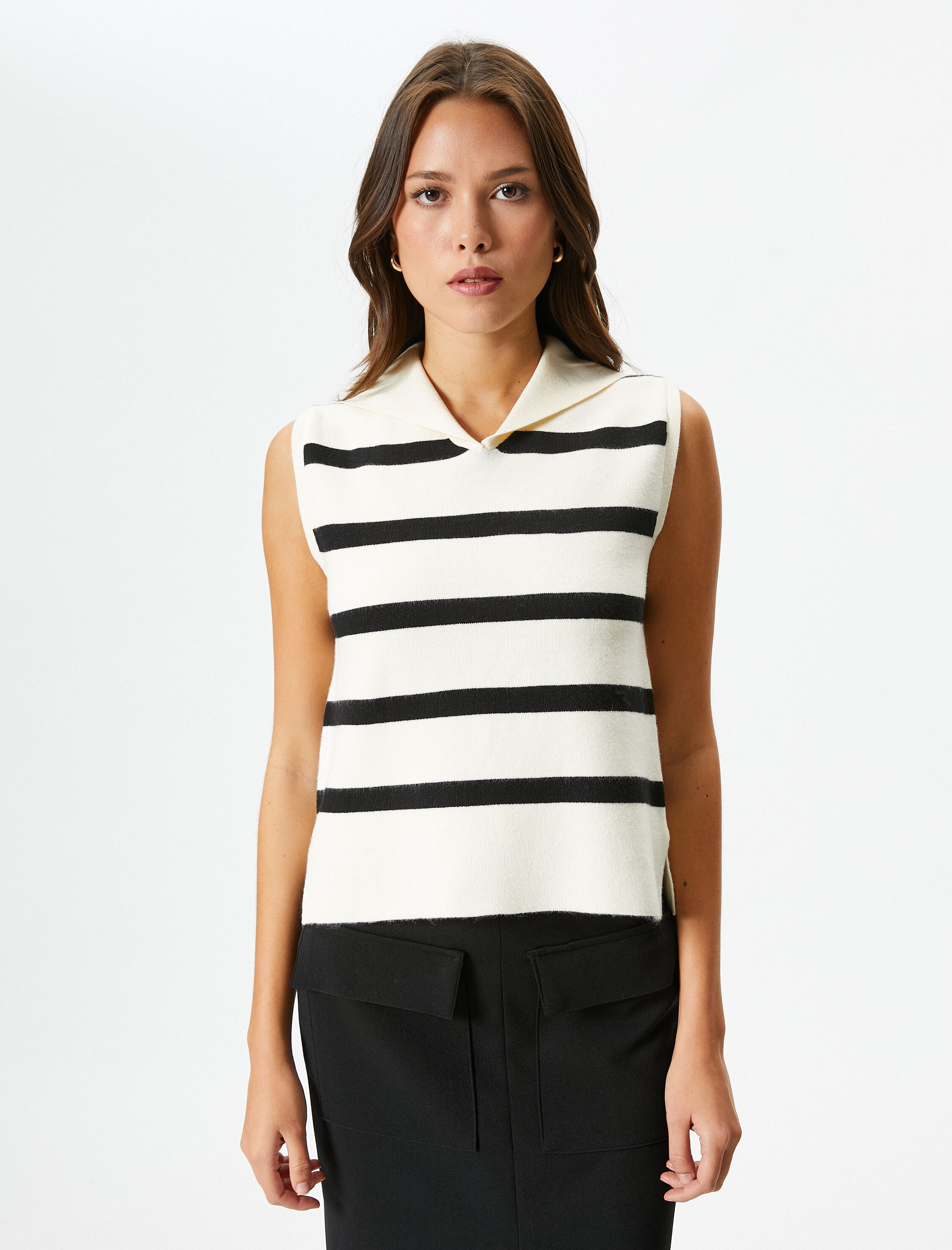   Kapüşonlu Süveter Yırtmaç Detaylı Regular Fit