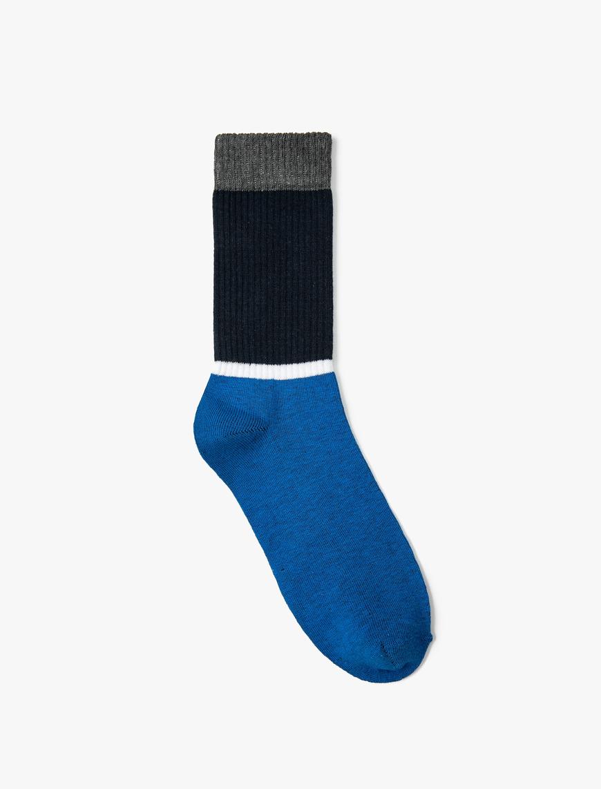  Erkek Çizgili Soket Çorap