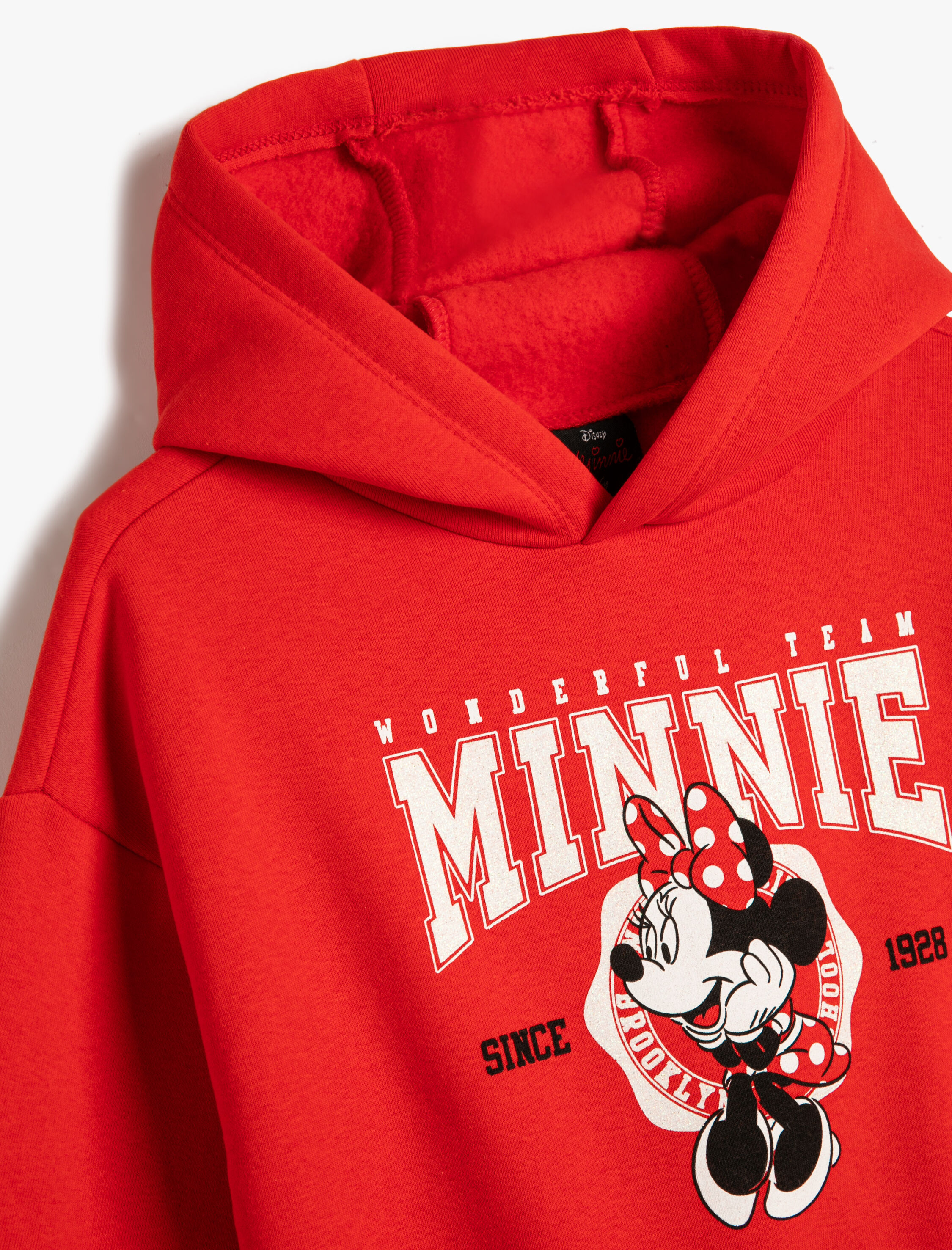 Kız Çocuk Minnie Mouse Sweatshirt Lisanslı Kapşonlu Şardonlu