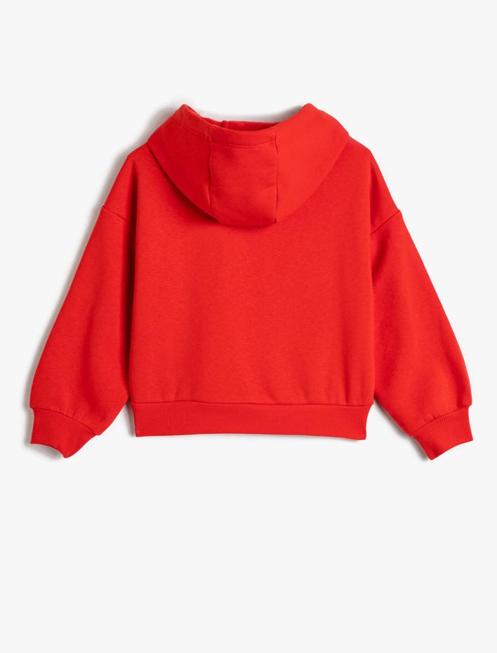 Kız Çocuk Minnie Mouse Sweatshirt Lisanslı Kapşonlu Şardonlu