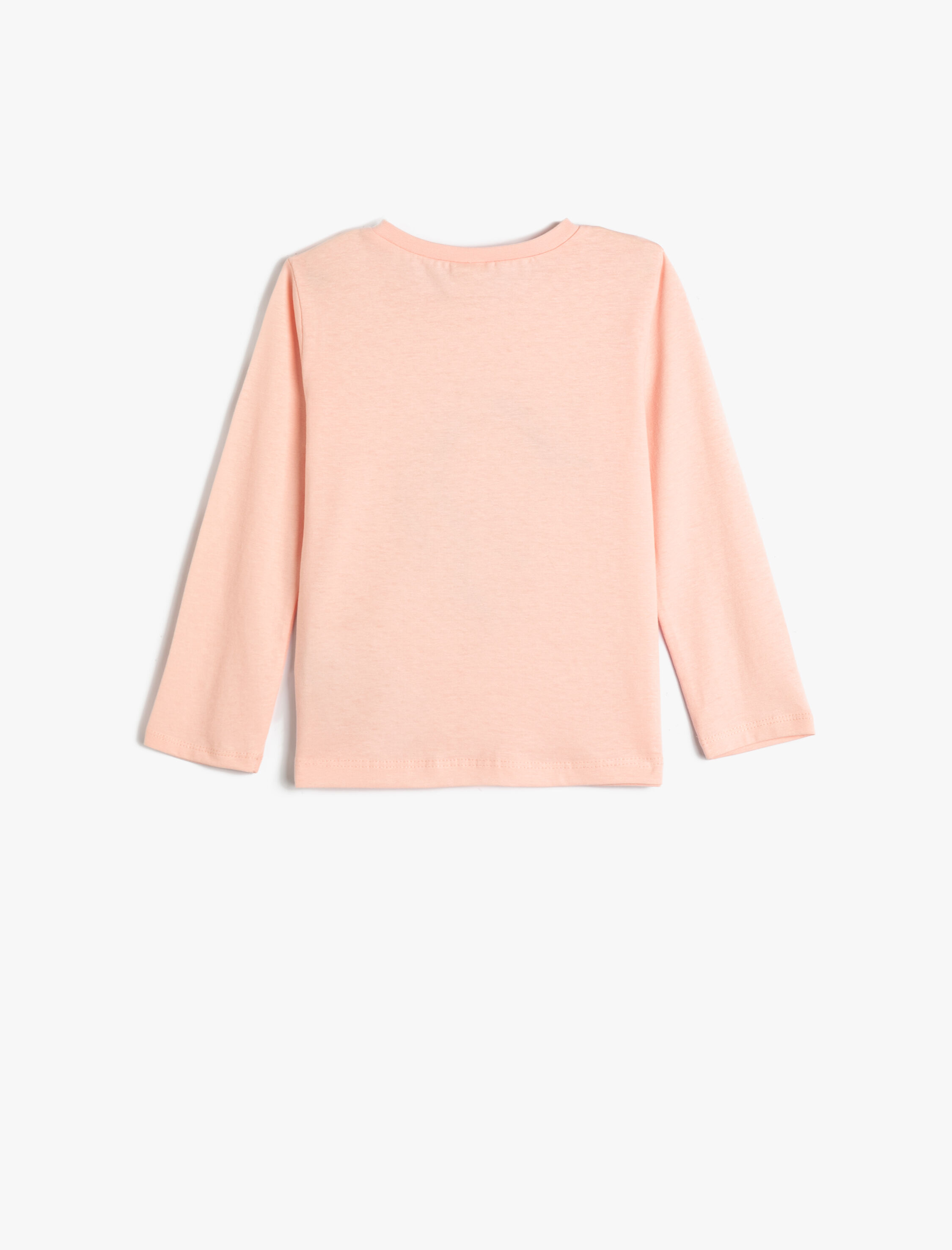  Kız Bebek Tişört Uzun Kollu Bisiklet Yaka Unicorn Baskılı Pamuklu