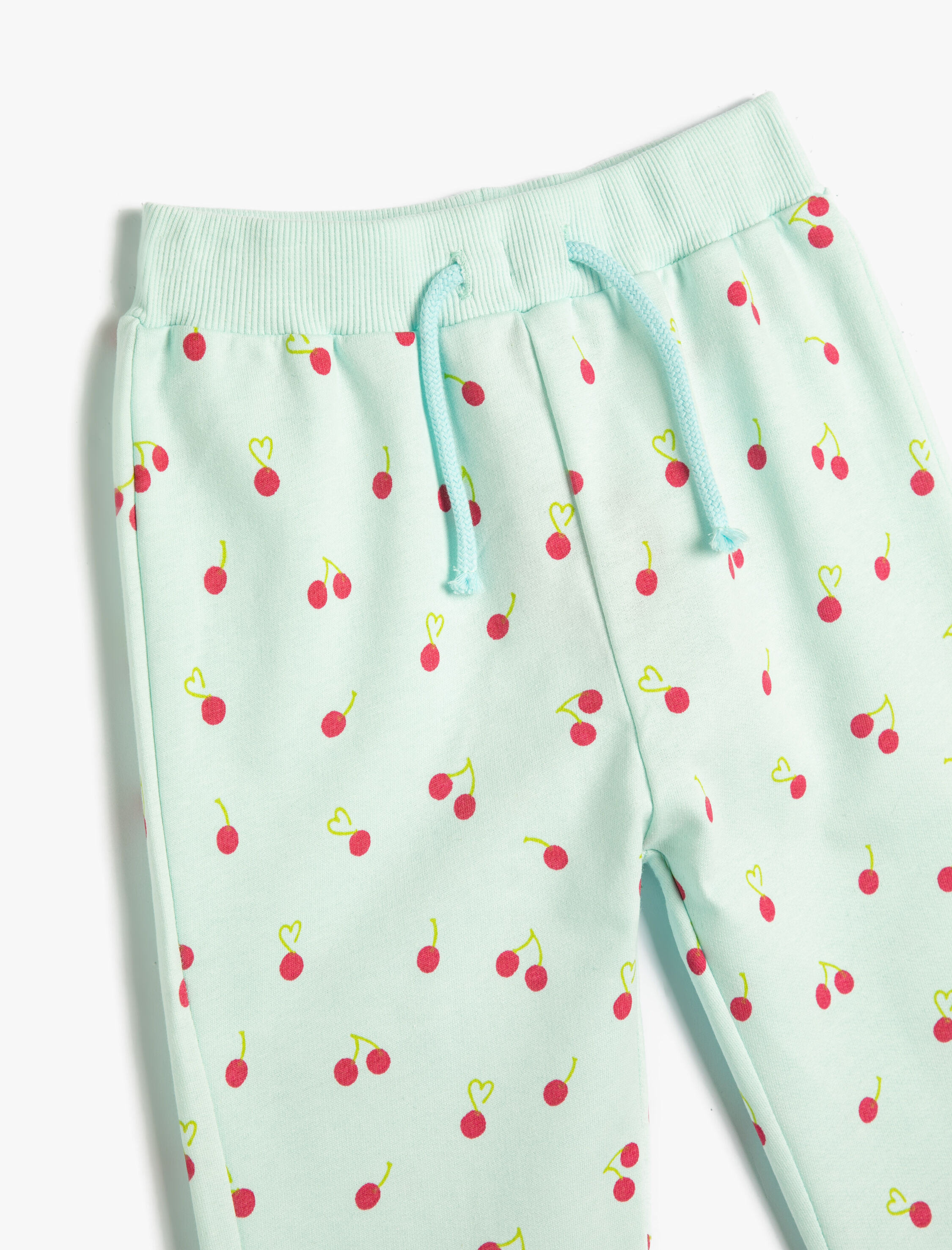  Kız Bebek Jogger Eşofman Altı Beli Bağlamalı Pamuklu Şardonlu