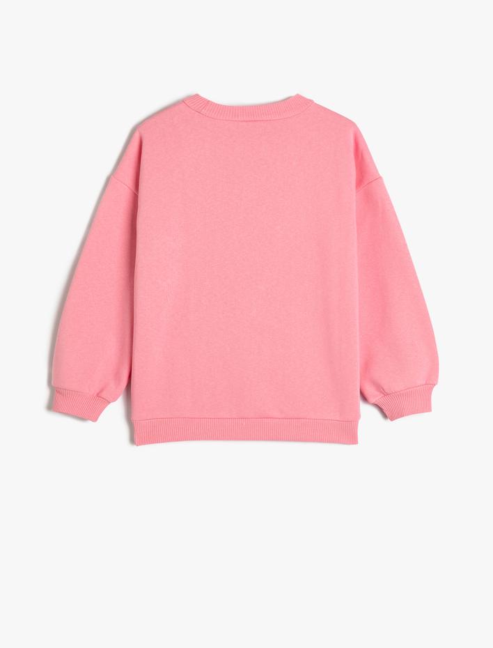 Kız Çocuk Mickey ve Minnie Mouse Baskılı Sweat Lisanslı Pamuklu Şardonlu