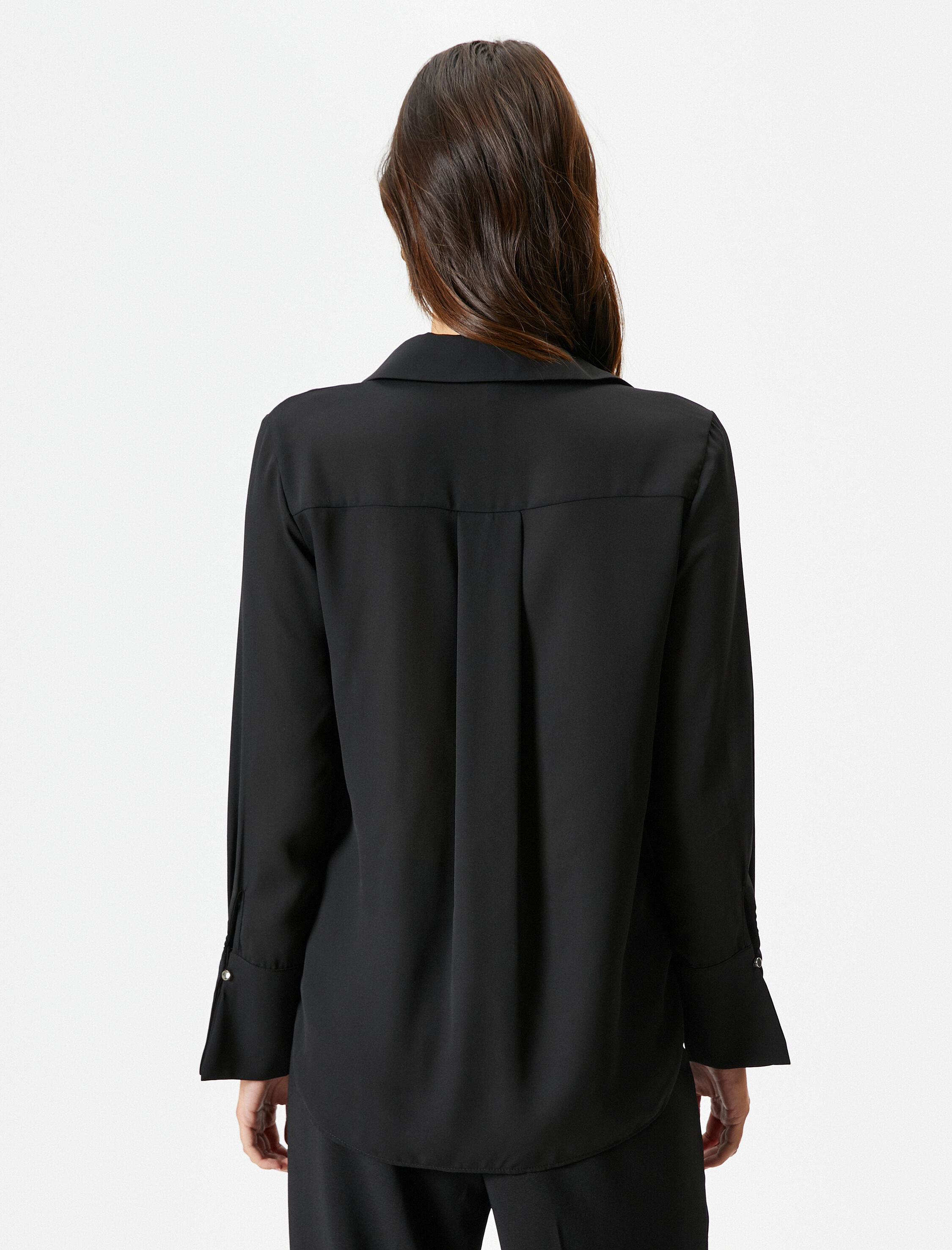   Uzun Kollu Gömlek Düğmeli Manşet Yaka Regular Fit