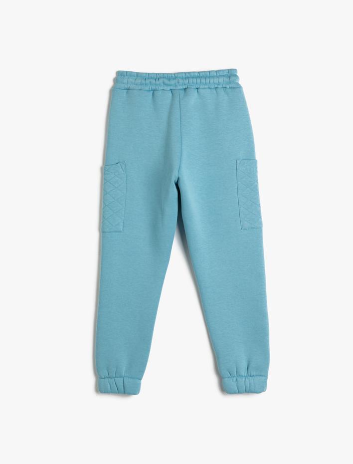 Erkek Çocuk Jogger Eşofman Altı Beli Bağlamalı Cep Detaylı Şardonlu