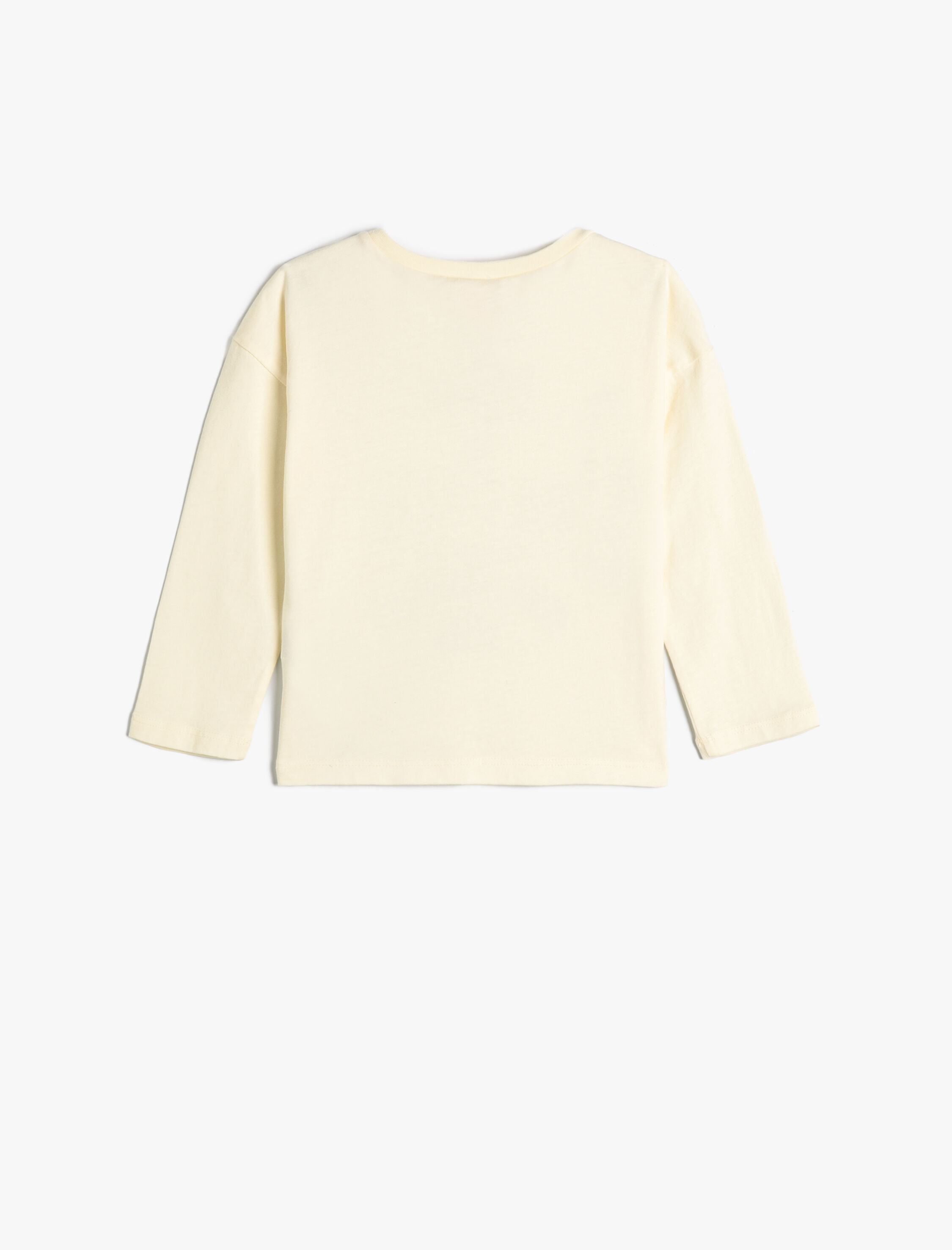  Erkek Bebek Tişört Uzun Kollu Bisiklet Yaka Slogan Baskılı Pamuklu