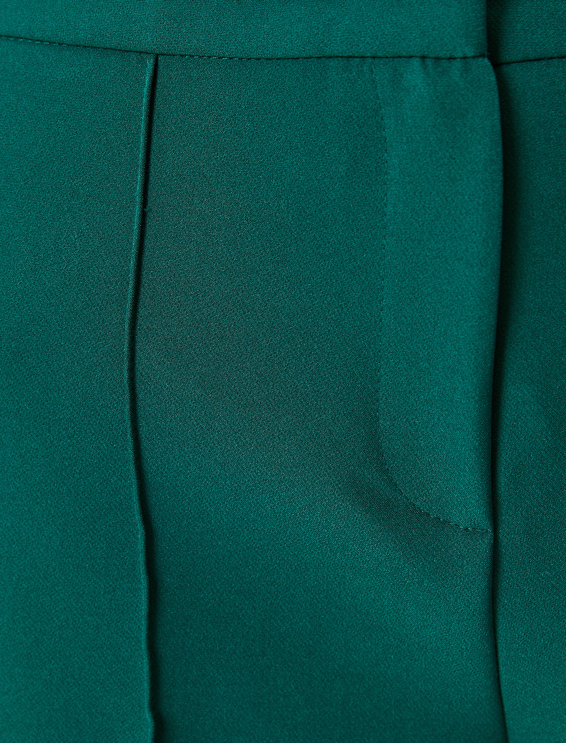   Melis Ağazat X Koton - Yüksek Bel Nervürlü Kumaş Pantolon