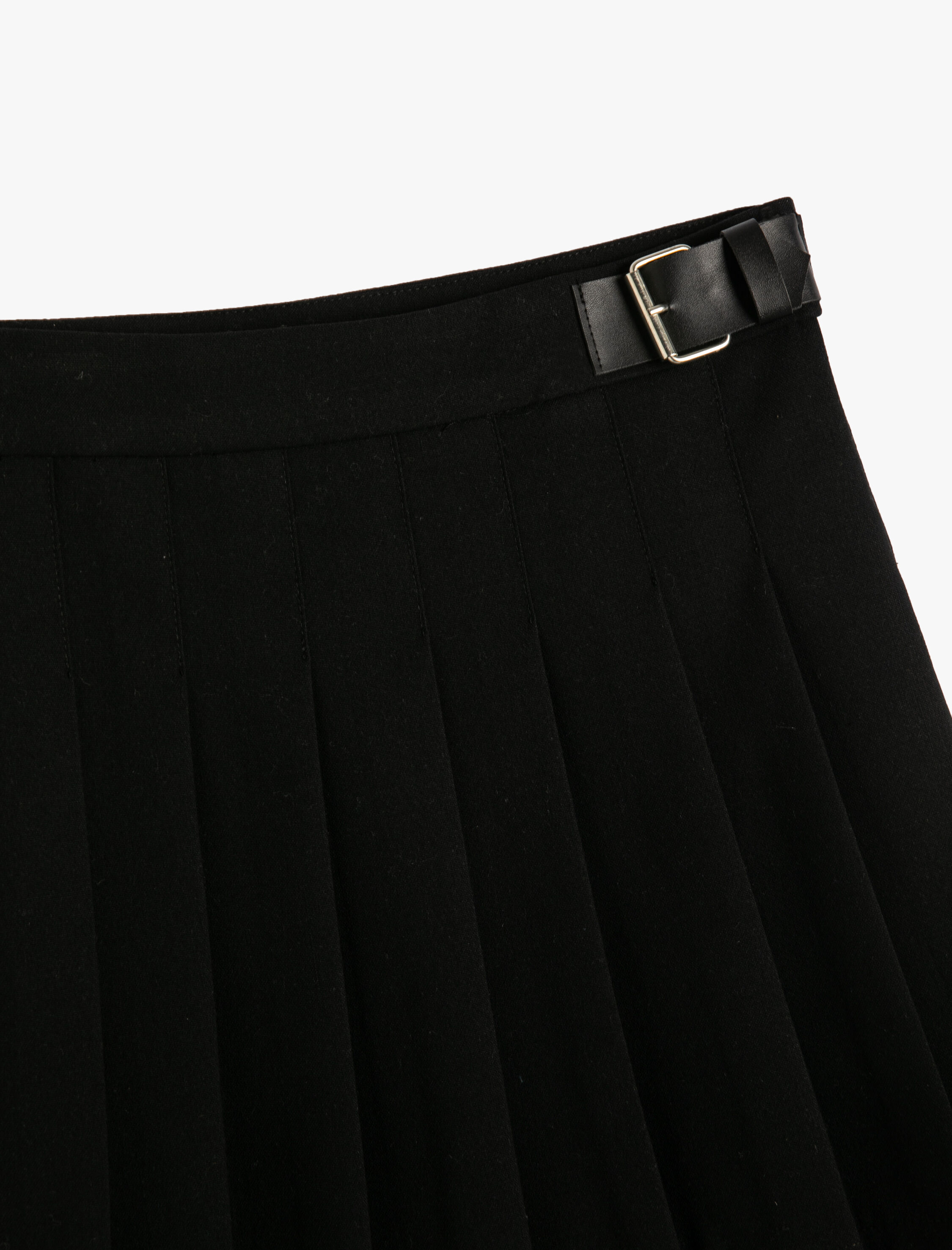  Kız Çocuk Pileli Etek Toka Detaylı Beli Lastikli