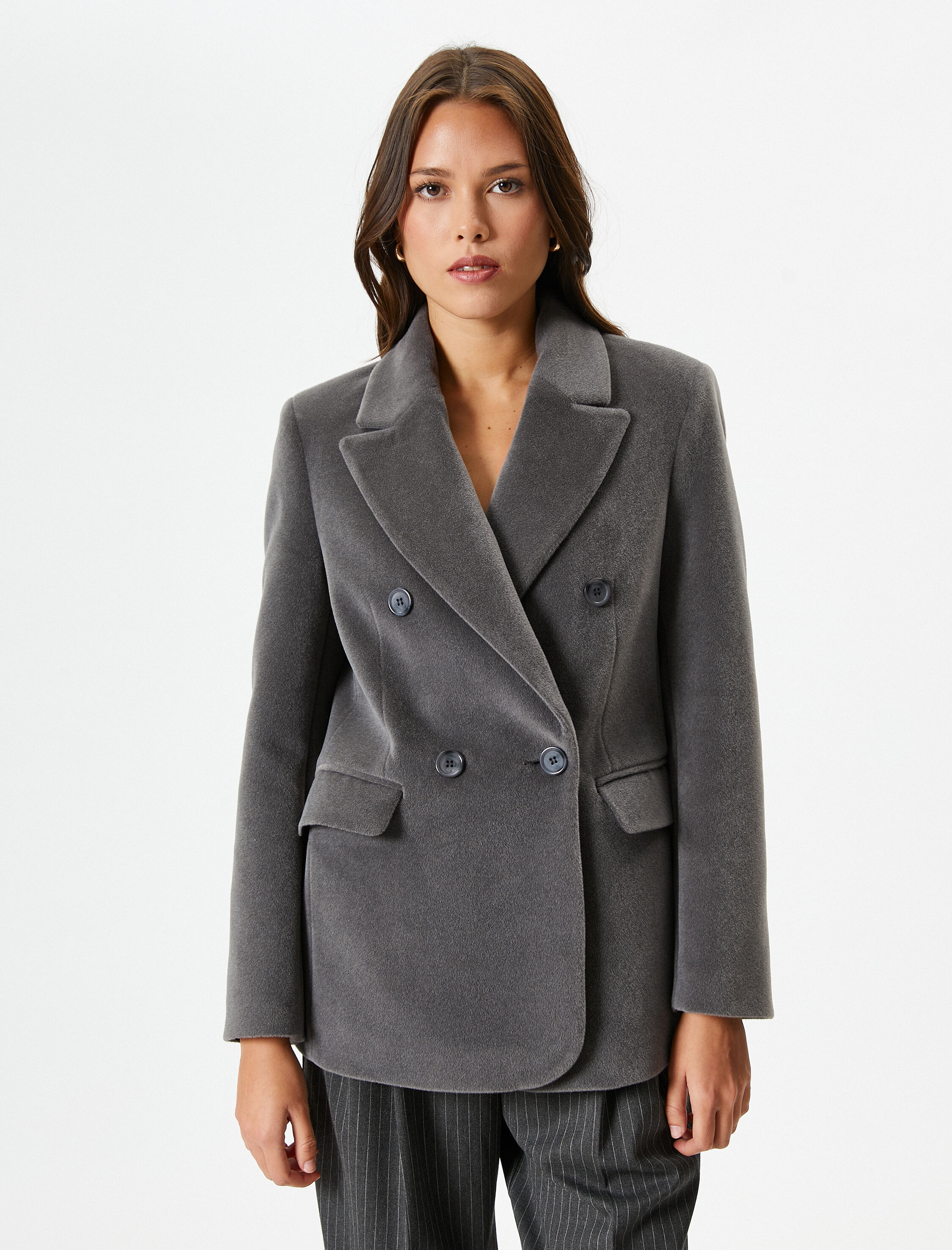   Blazer Mont Kruvaze Düğmeli Kapaklı Cepli